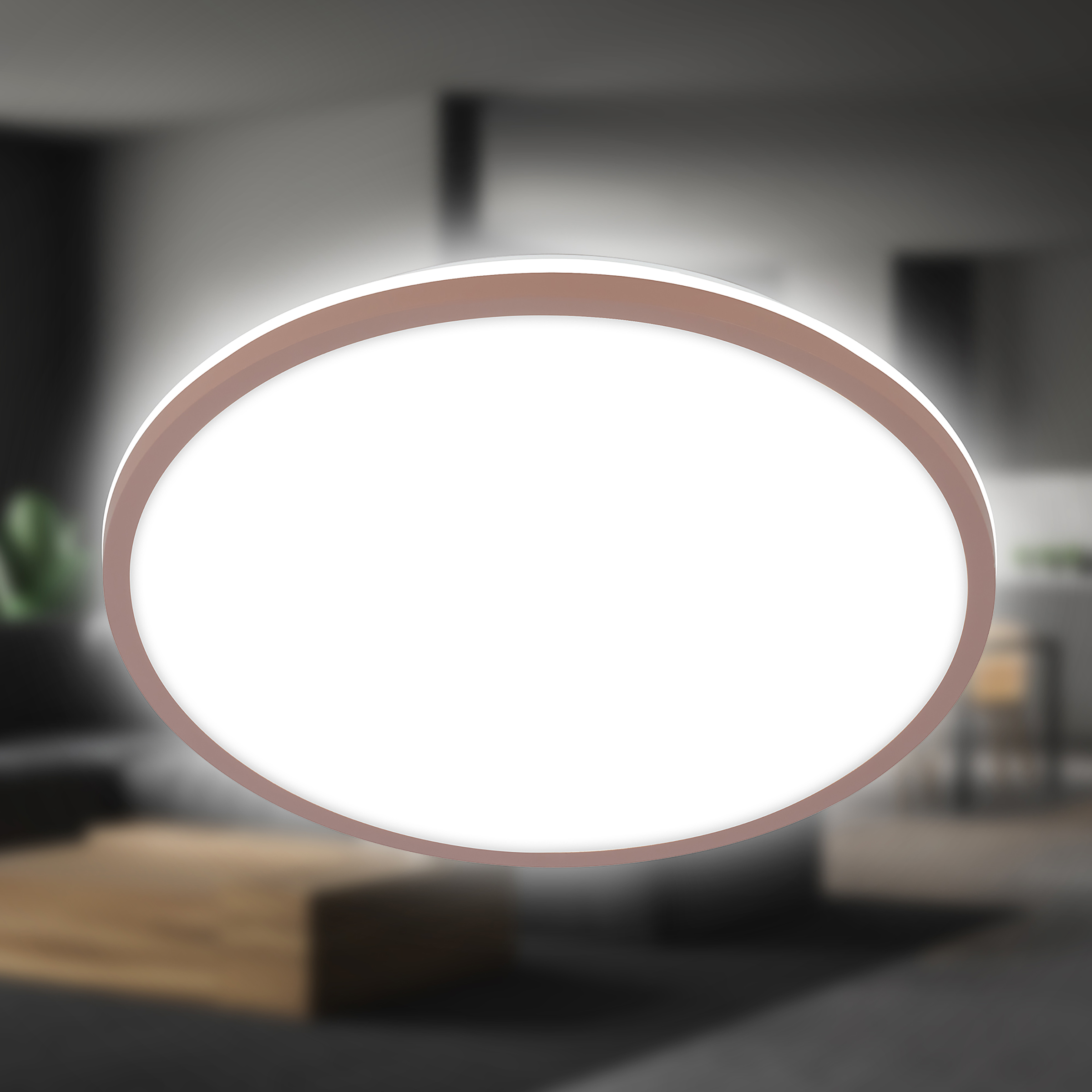 Lana LED Deckenleuchte Aluminium Polypropylen Braun