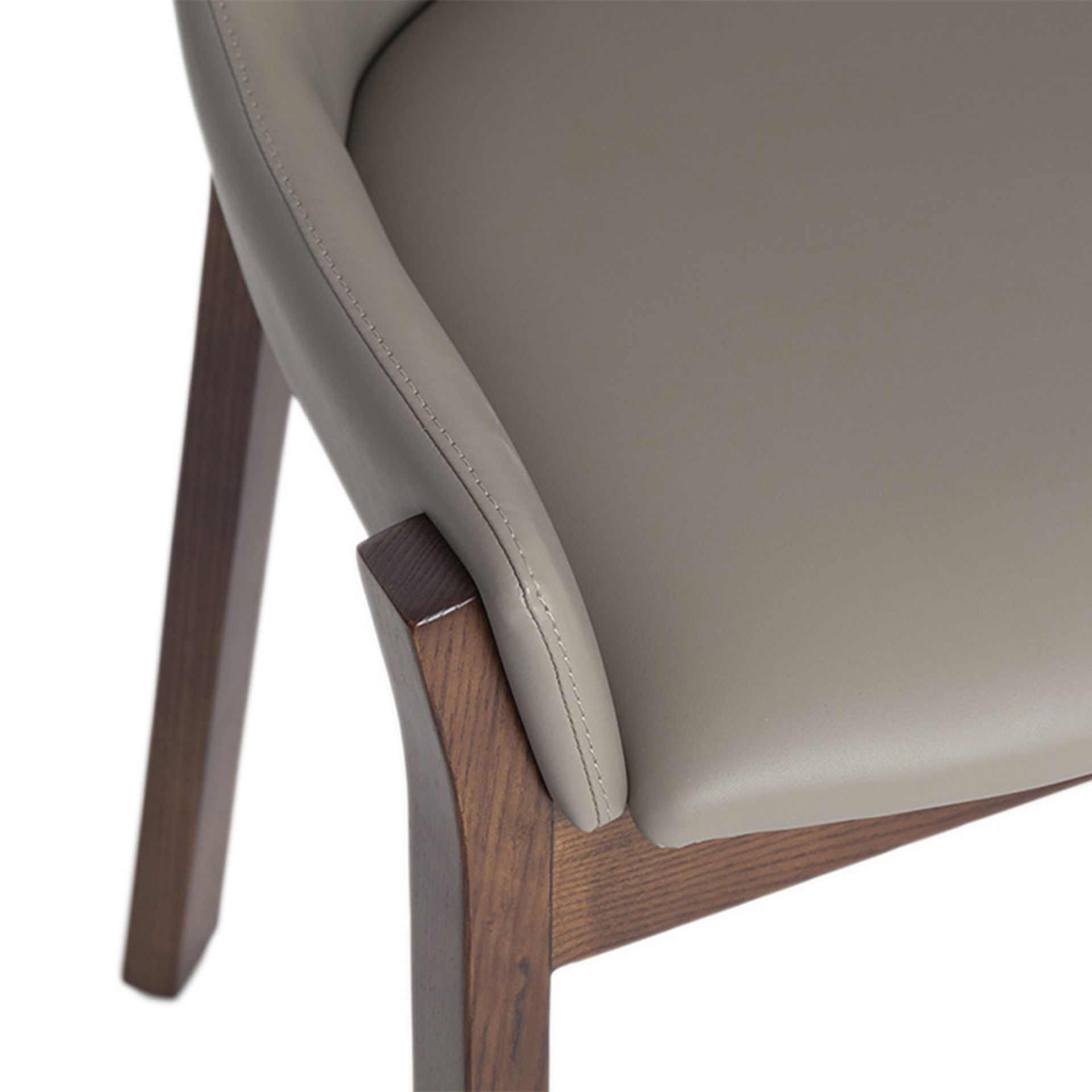 Dining chair faux leather grey