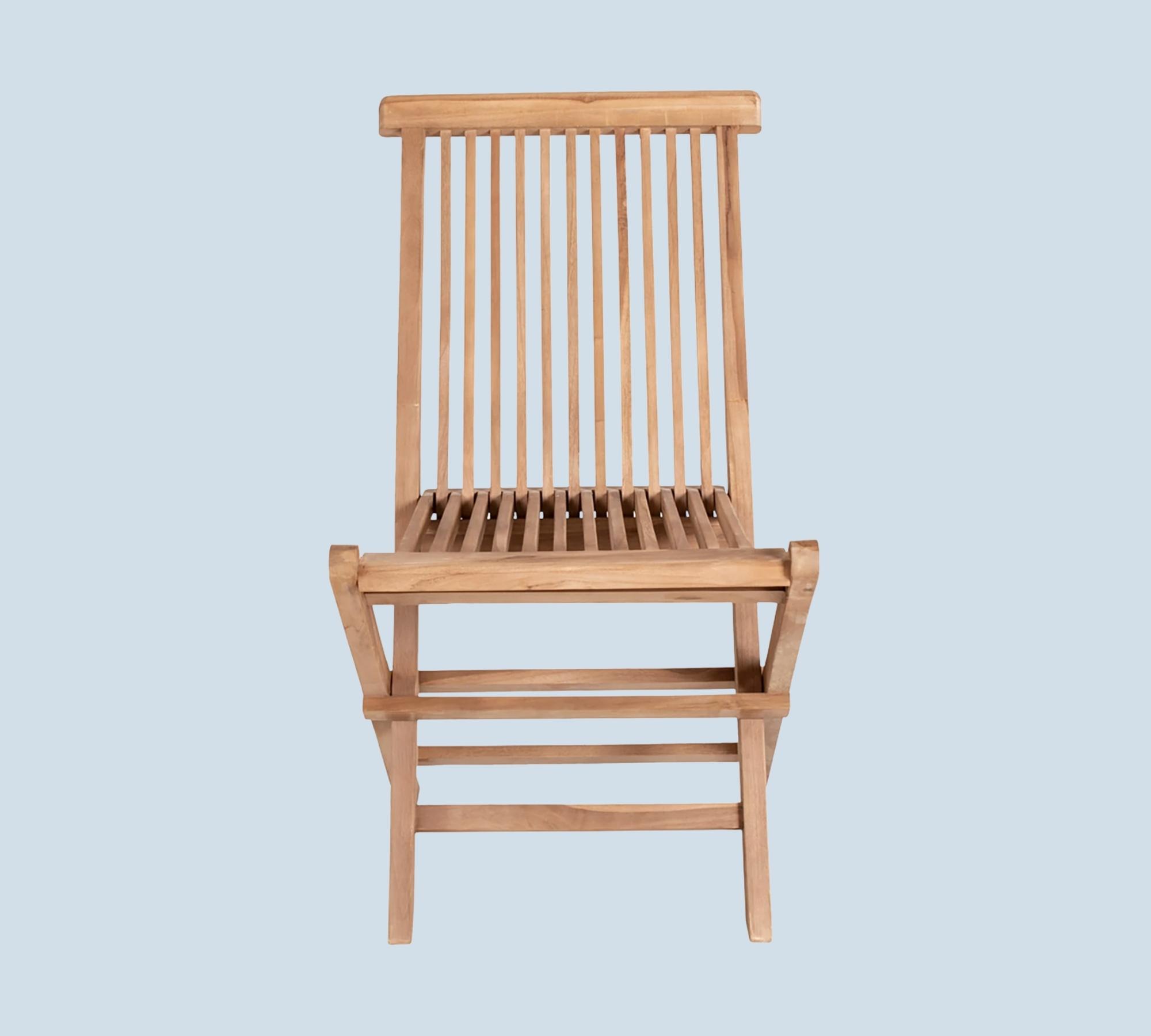 2x Teak-Gartenstuhl Klappbar