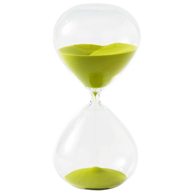 Sanduhr Ball Glas Transparent Grün