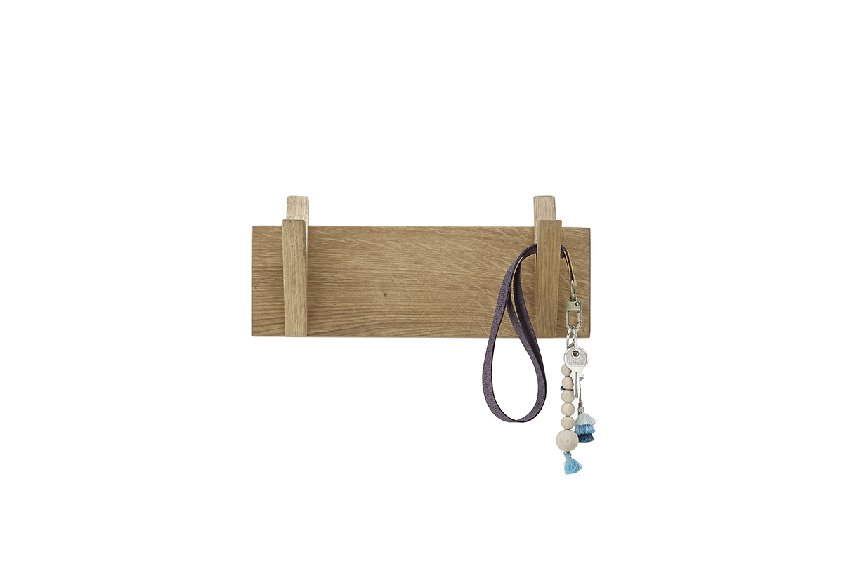 Woods Cross Garderobenleiste Eiche Massiv