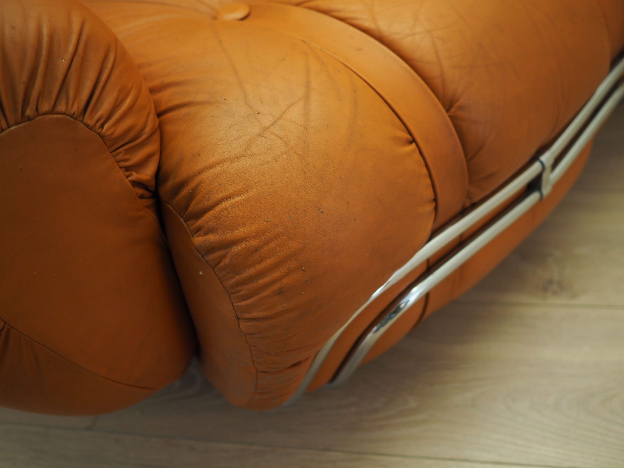 Space Age 3-Sitzer Sofa Orange 1960er Jahre