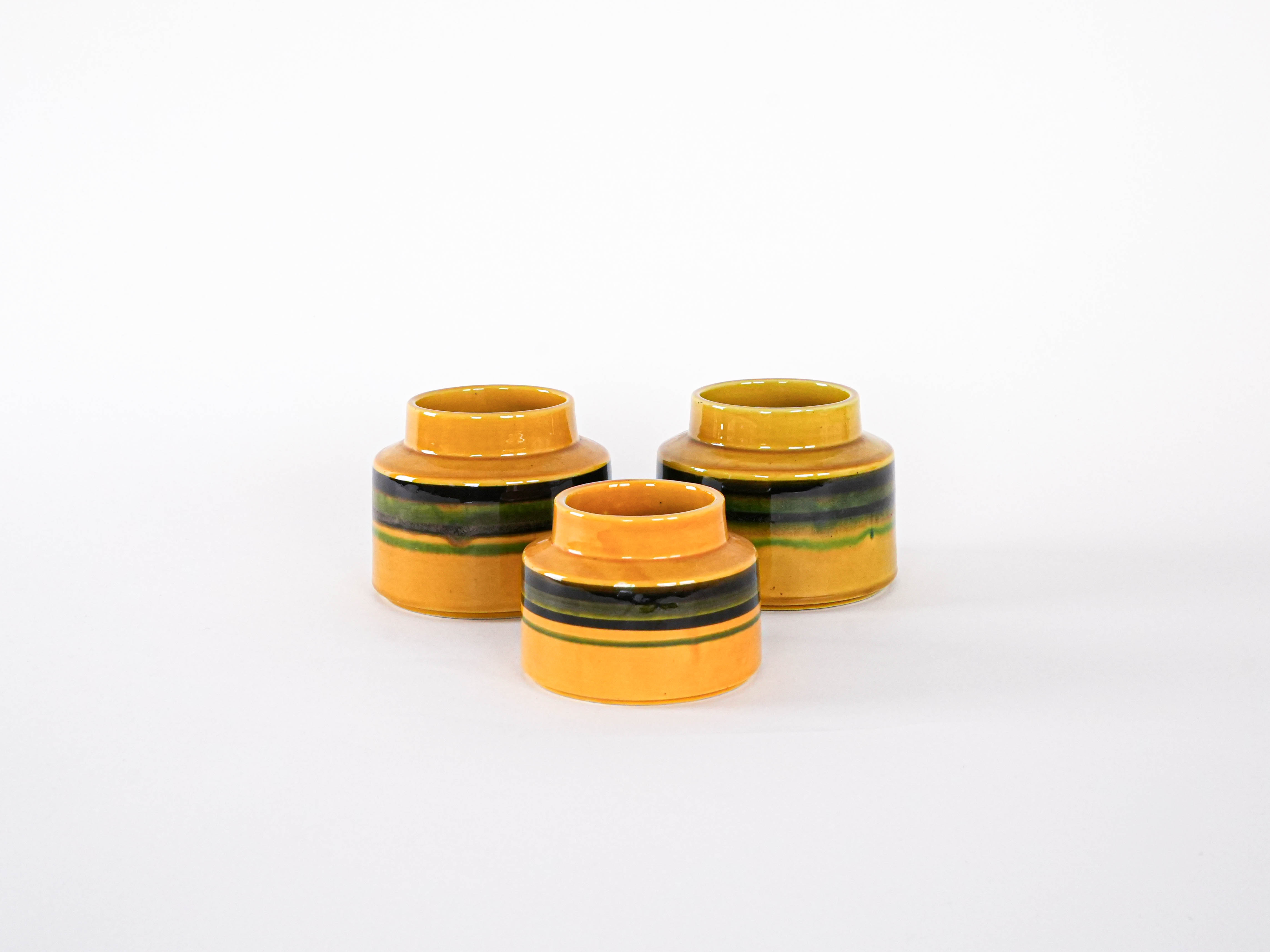 Ceramic Vases Set 3-piece Yellow