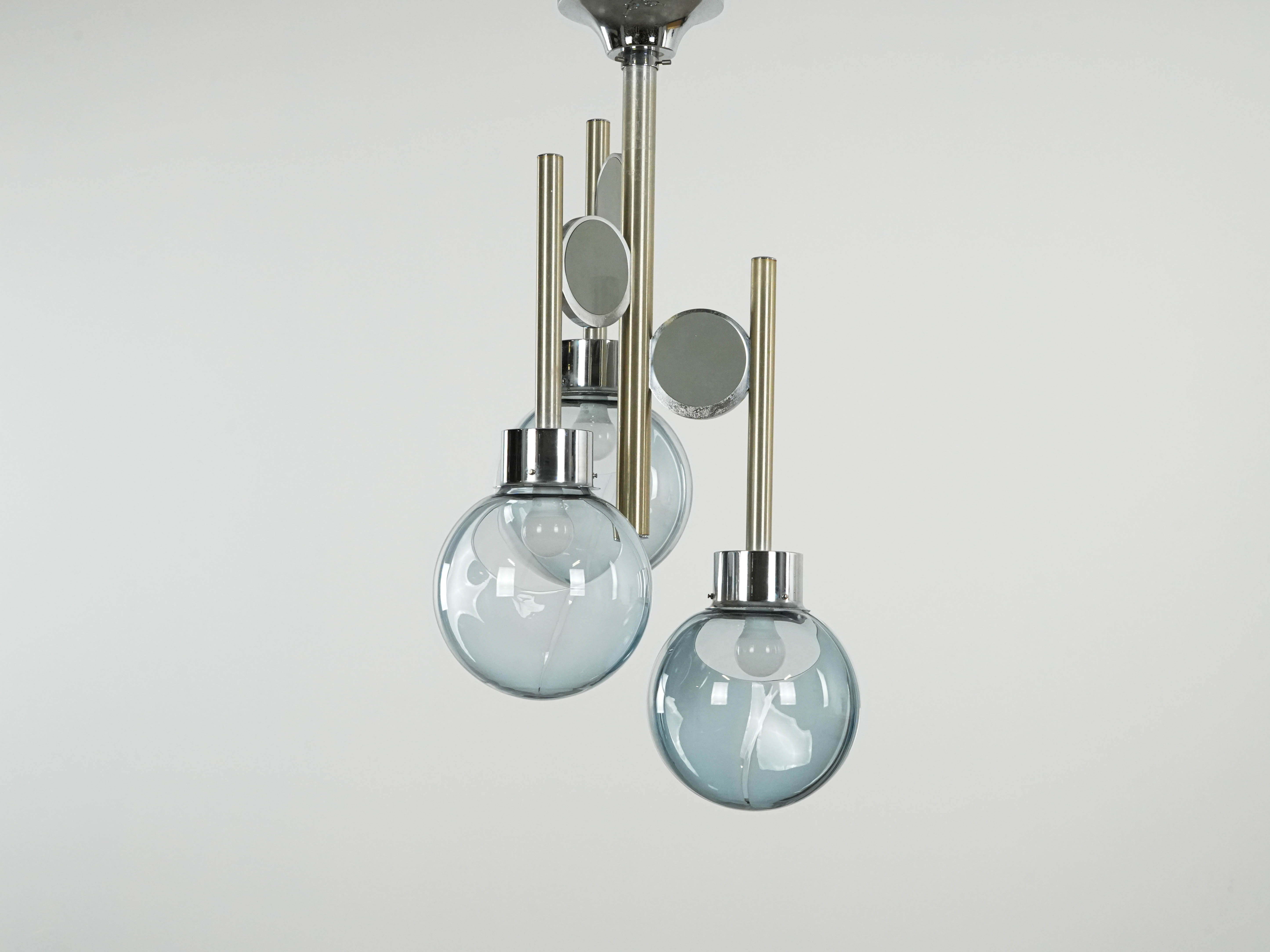 Space Age Chandelier Murano Glass 1970s