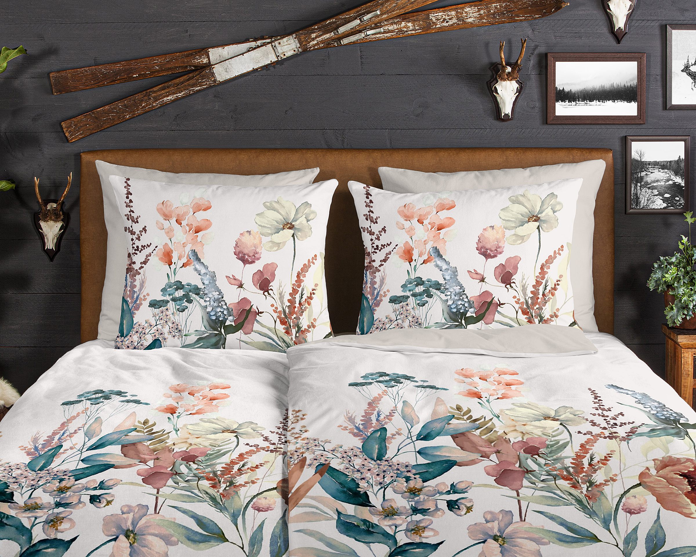 Renforcé Bed Linen Cotton 135x200cm Pillow 80x80cm