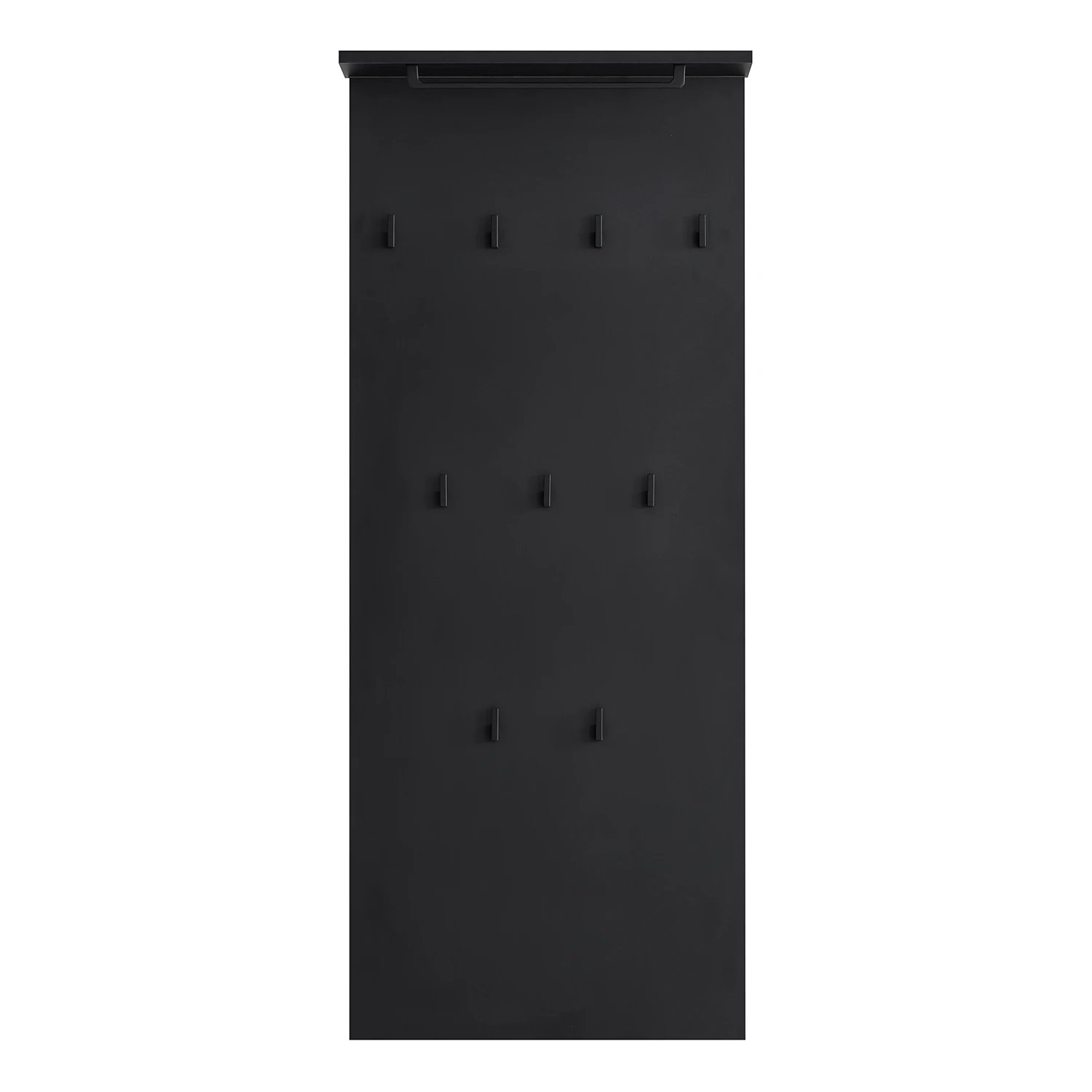 Garderobe Metall Holz Schwarz