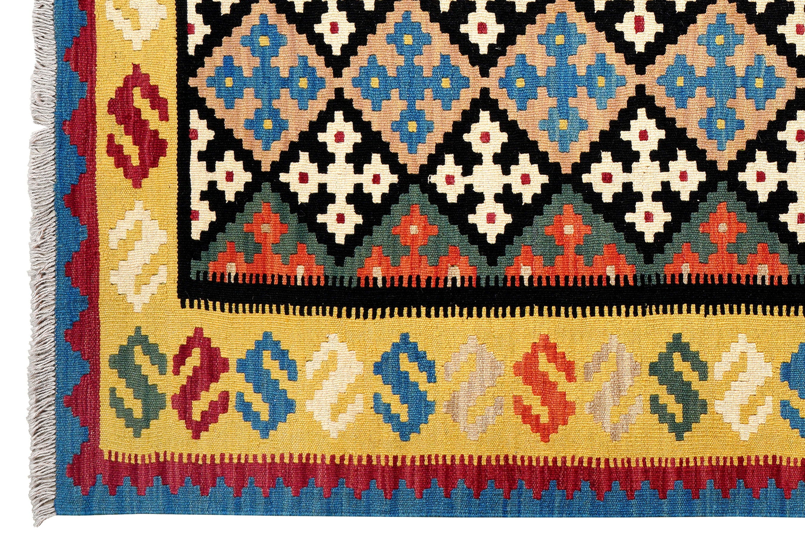 Kilim Gashgai Teppich Wolle Mehrfarbig
