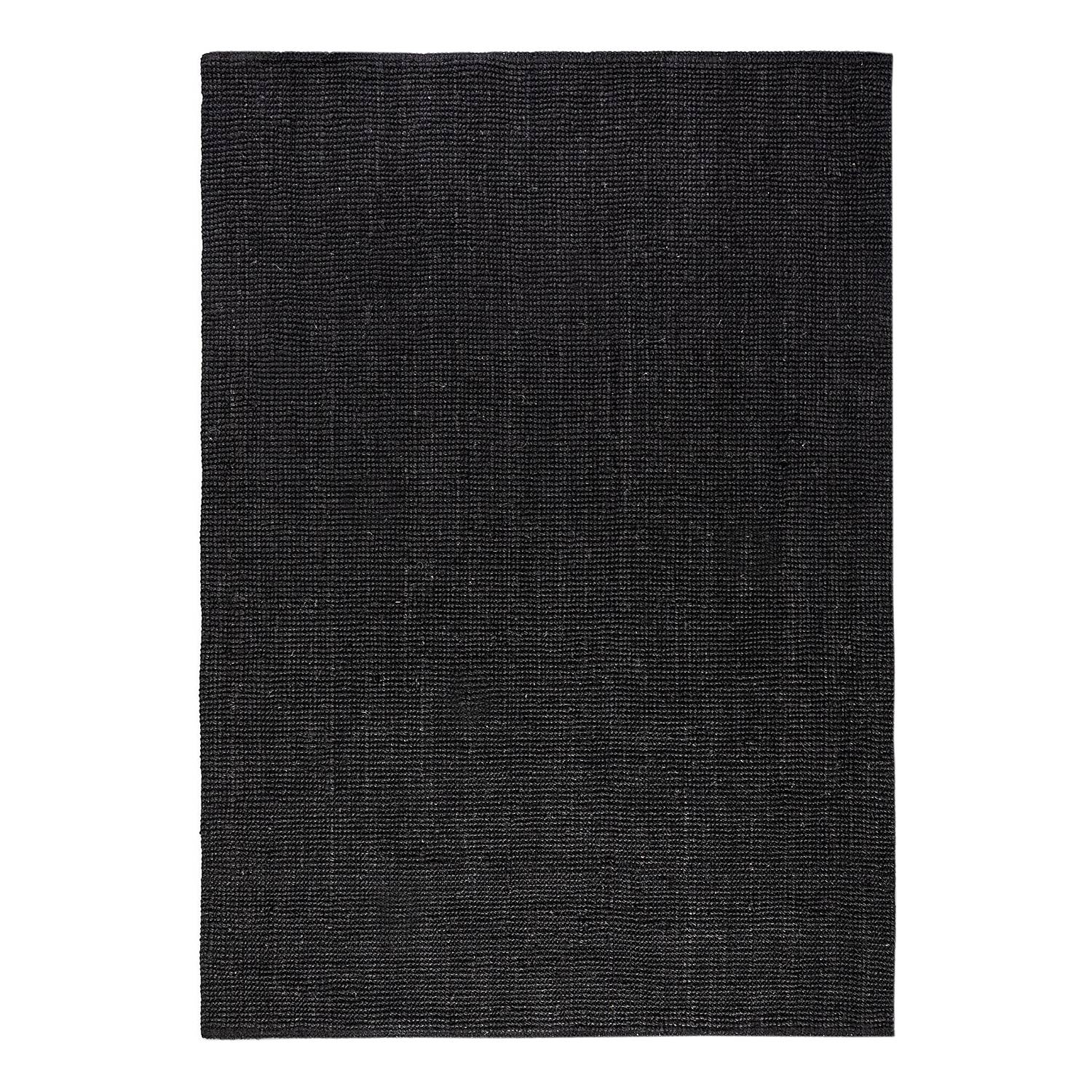 Jaipur Kurzflorteppich Schwarz 80 x 150 cm