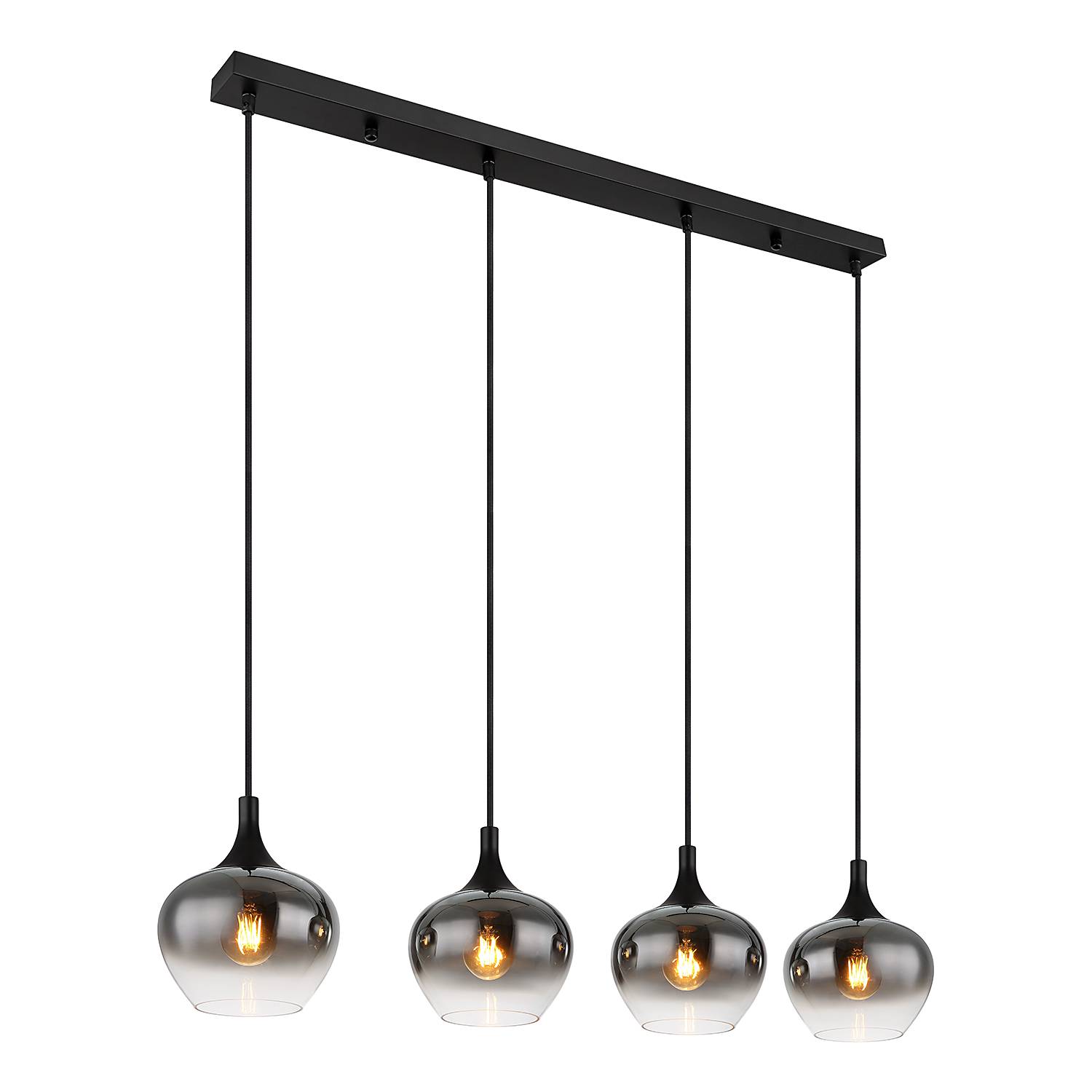 Pendelleuchte Maxy Typ A Farbglas Eisen Flammenanzahl: 4