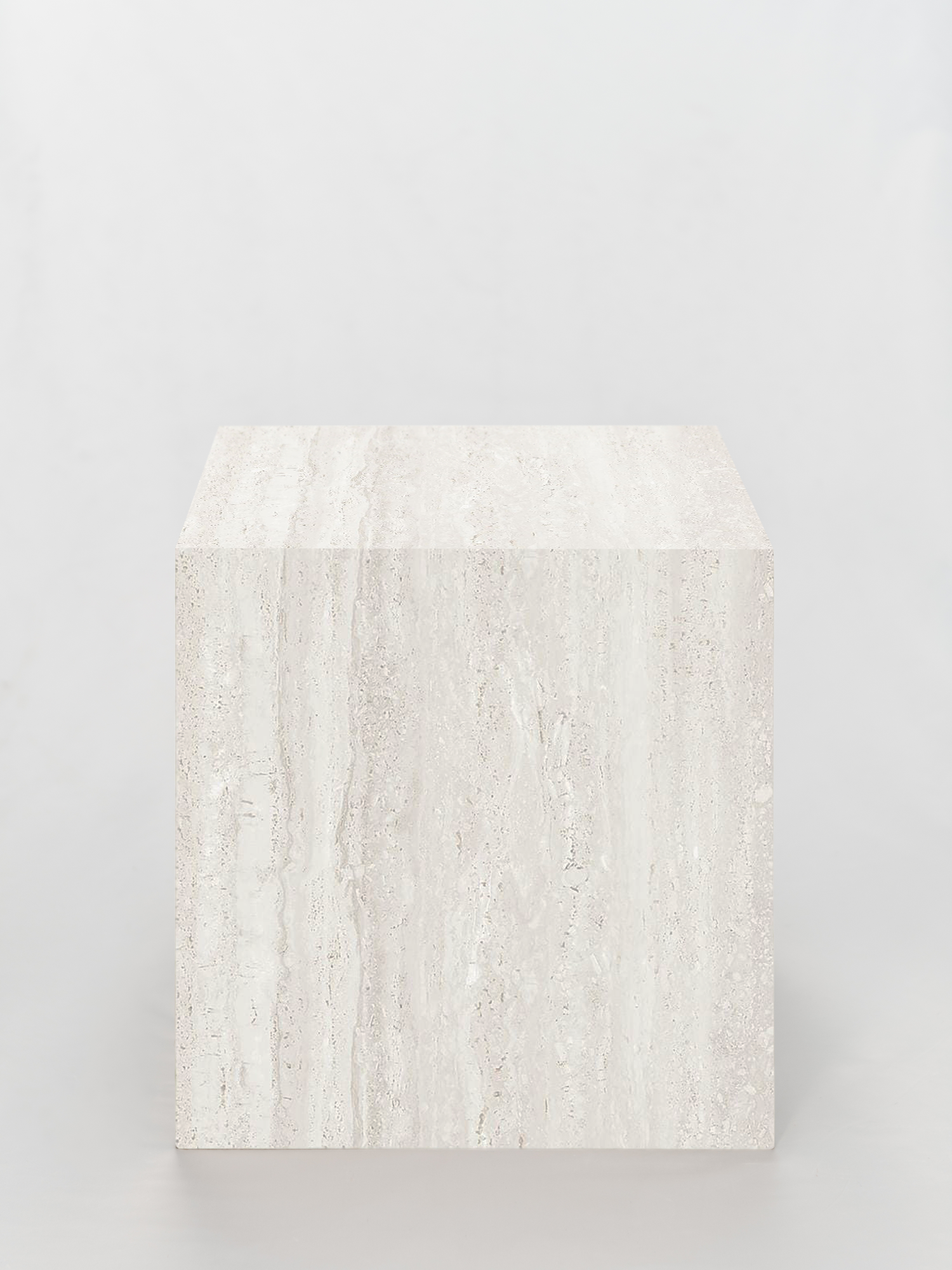 Cube Coffee Table Travertine Cream