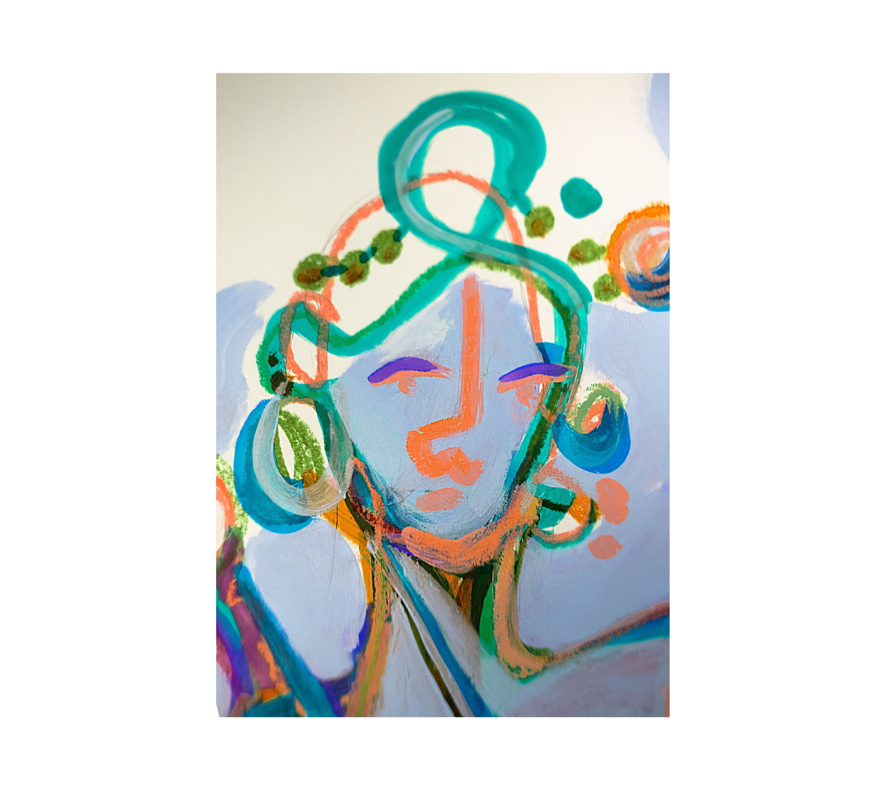 La cara de la Gracia Art Print Multicolored