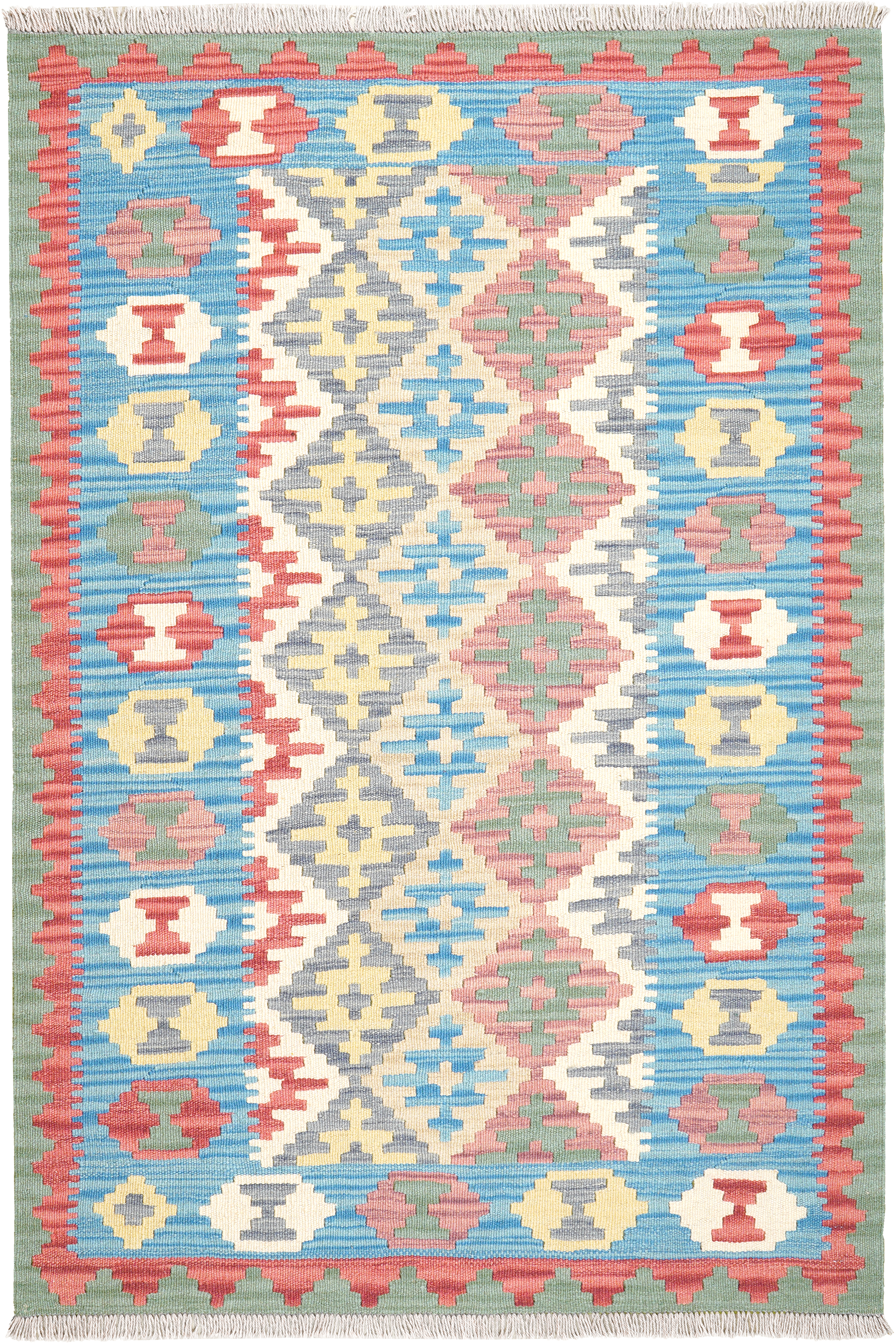 Kelim Gashgai Carpet Wool Multicolored