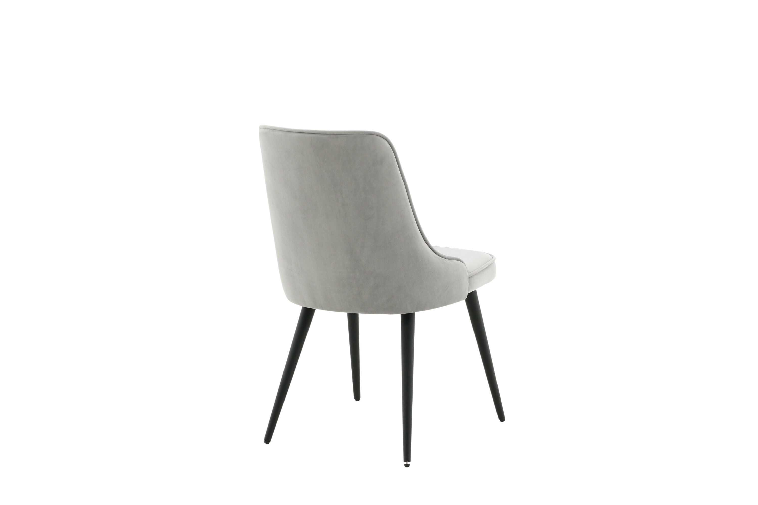 2x Esszimmerstuhl-Set Samt Deluxe Hellgraue