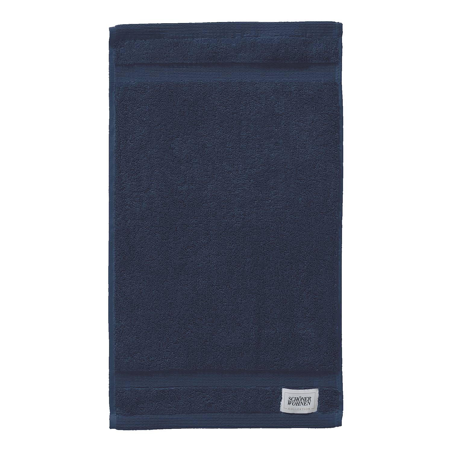 Cuddly Gästehandtuch Baumwolle Marineblau