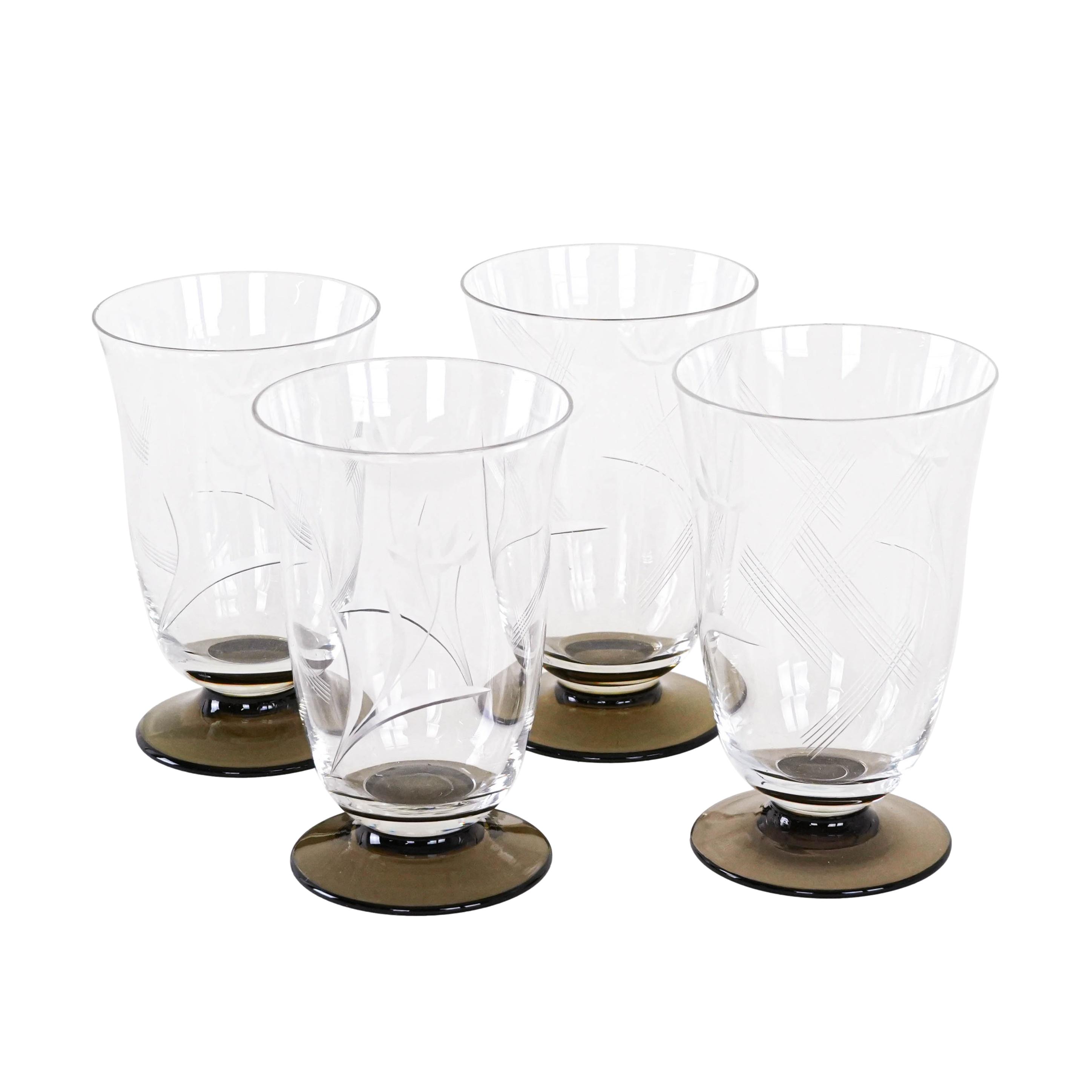 4x bicchieri trasparenti