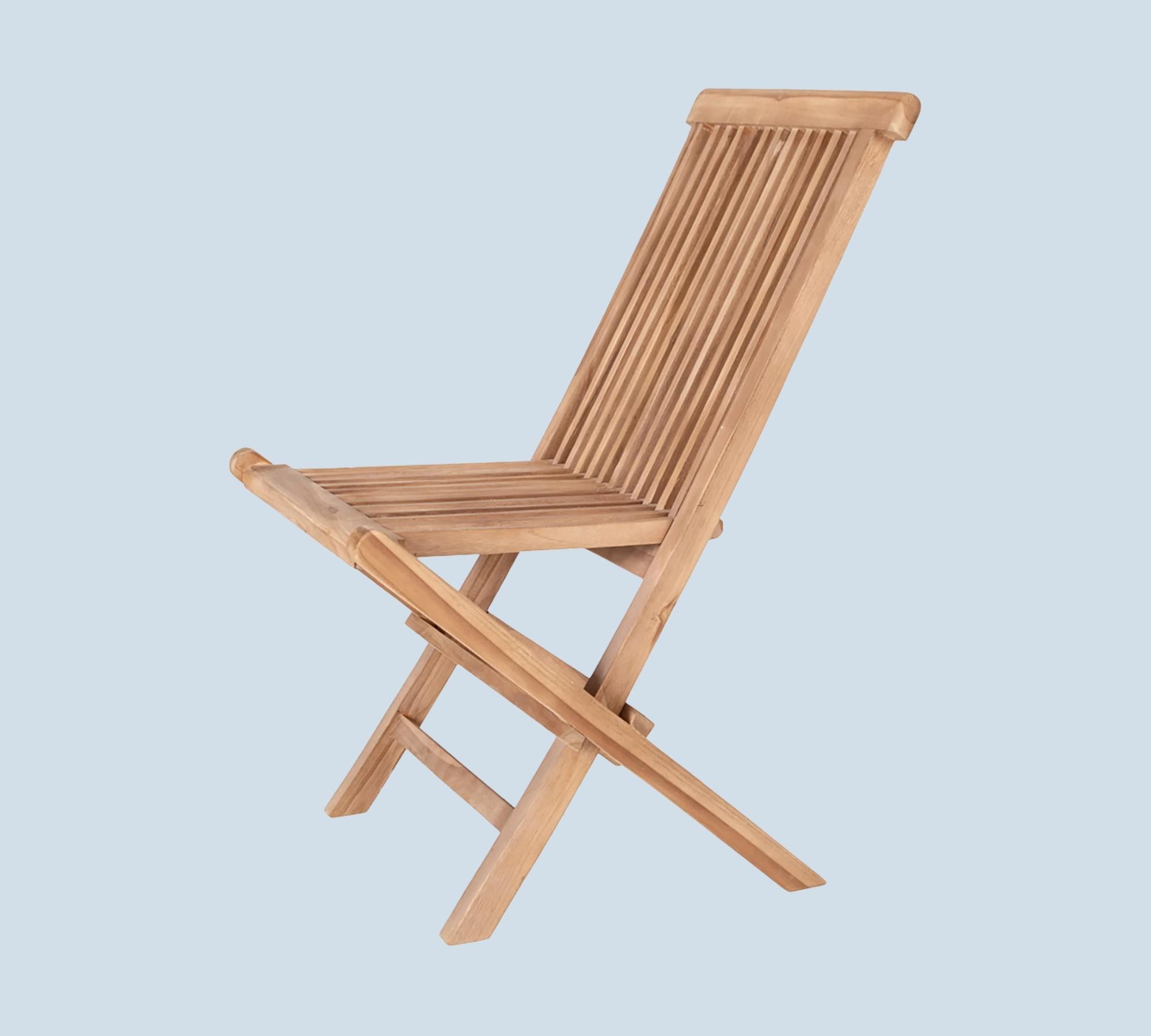 2x Teak-Gartenstuhl Klappbar