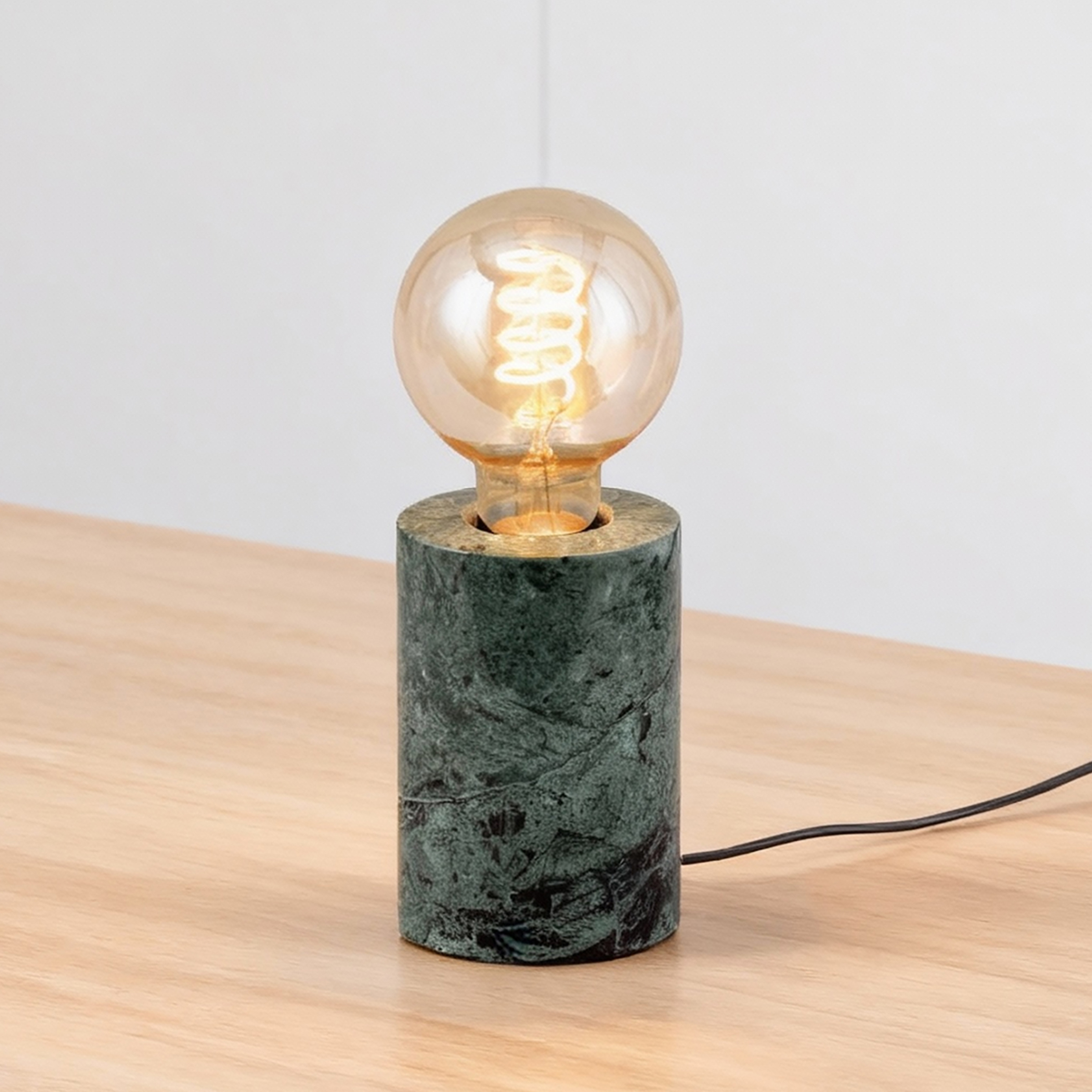 Frigid Tischleuchte 1-flammig Marmor Dunkelgrün