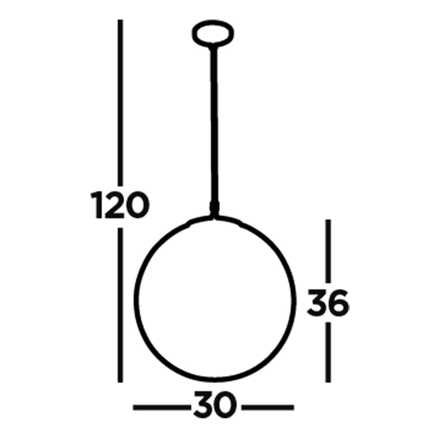 Atom Pendelleuchte Opalglas Stahl