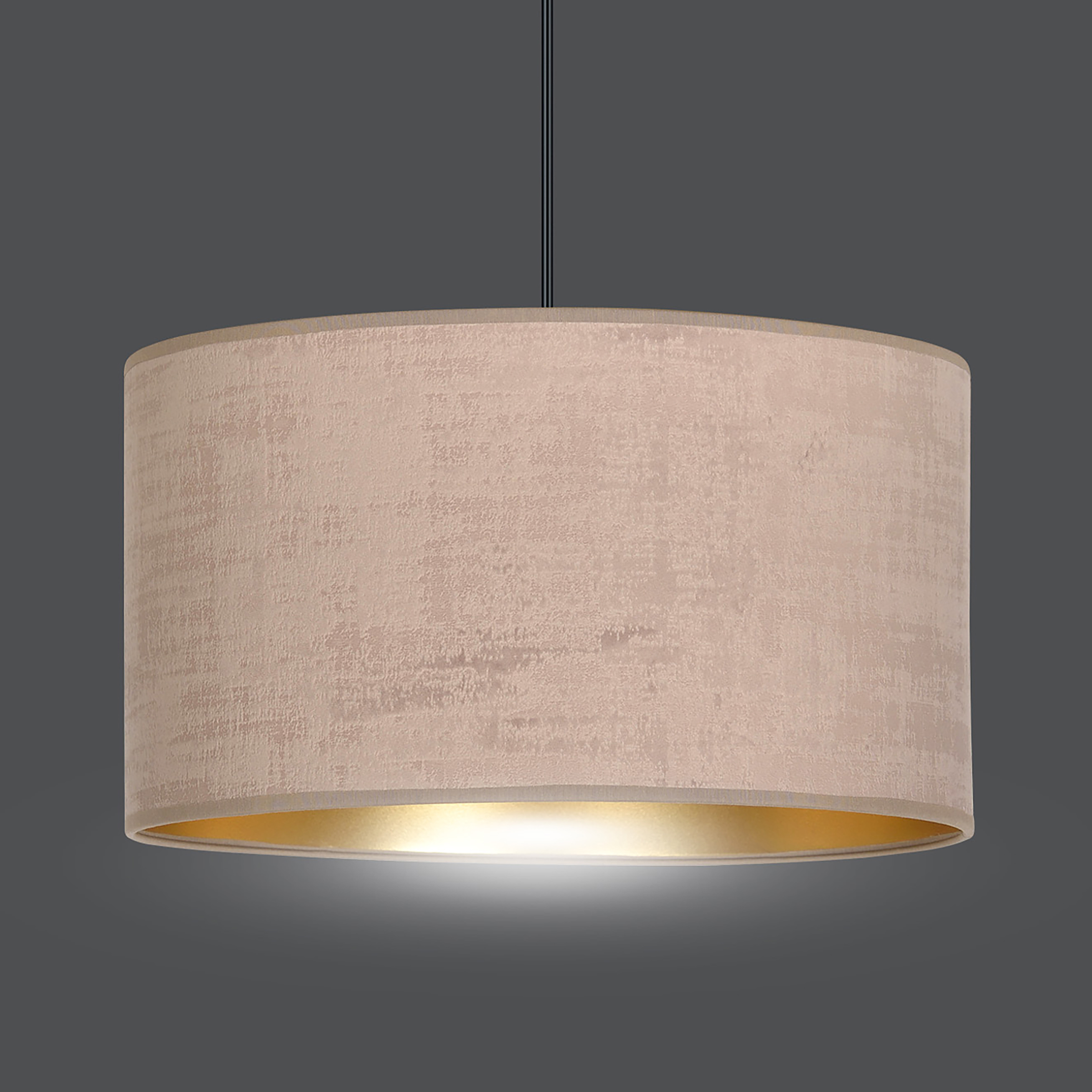 Hilde Type A Pendant Light 1-bulb Cotton Fabric Dusty Pink