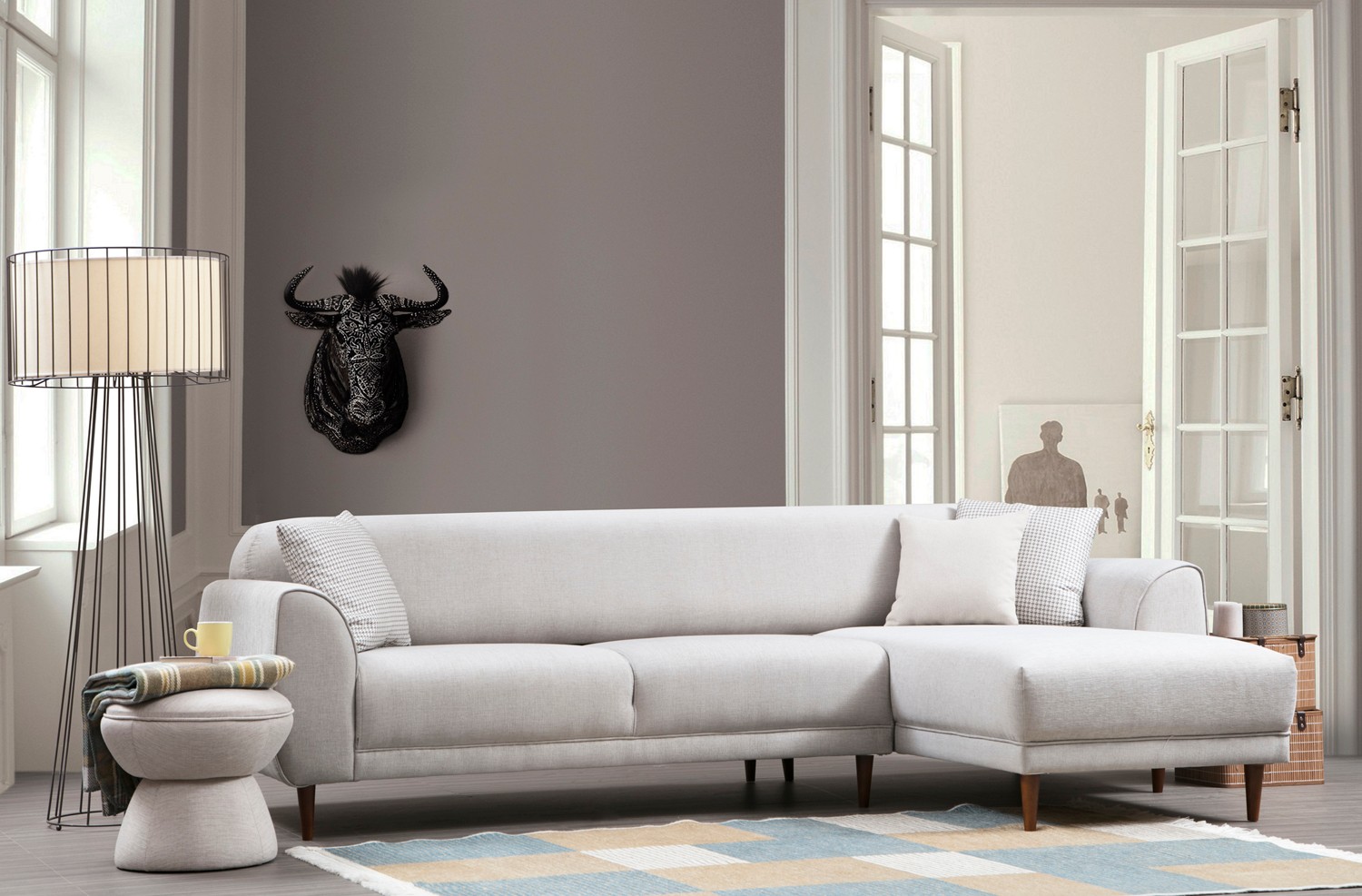 Image Ecksofa Rechts Creme