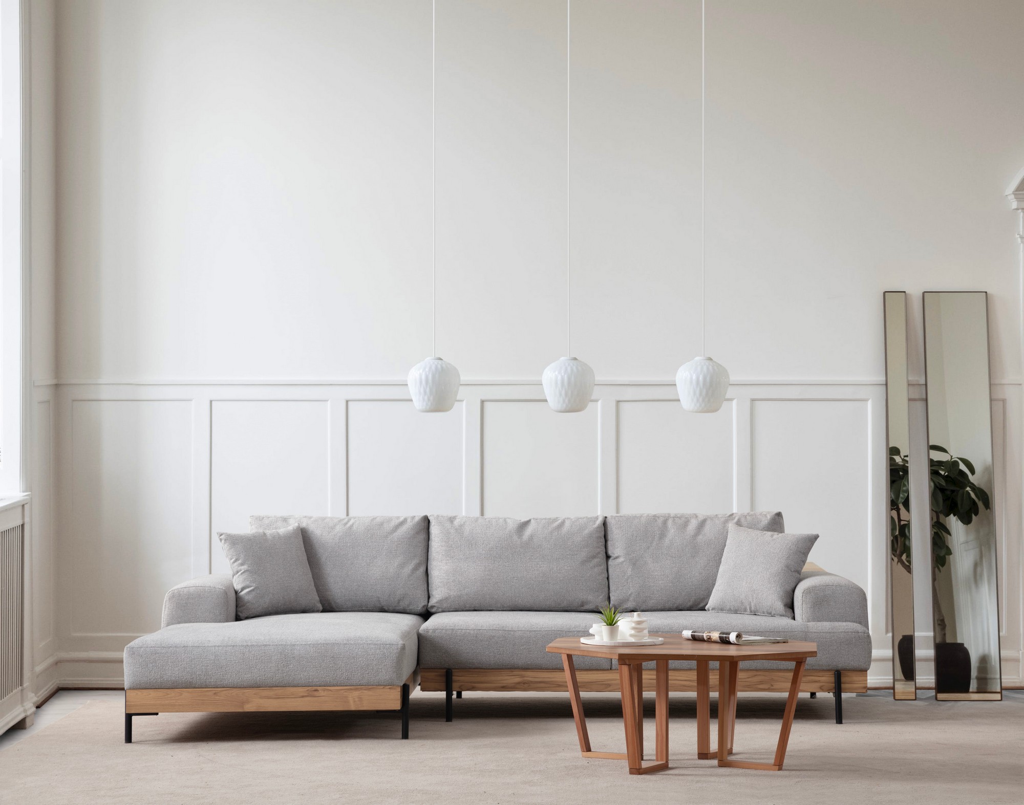 Eti Divano Angolare Sinistro Grigio