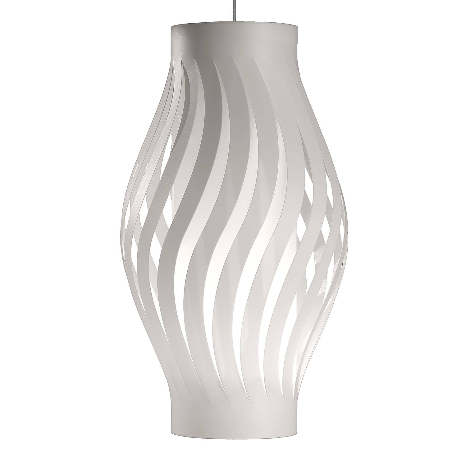 Helios I Pendelleuchte Polyacryl Weiß 1-flammig