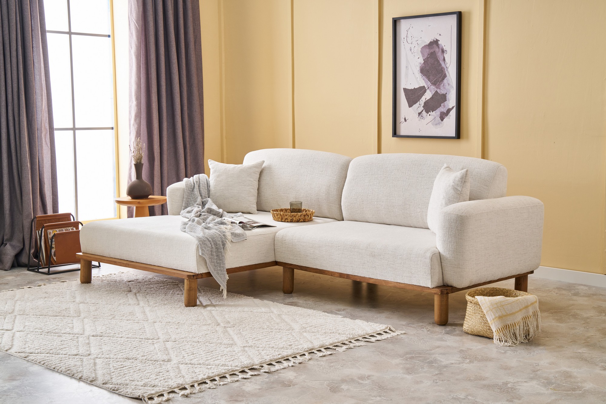 Rens Sofa Récamiere Links Creme