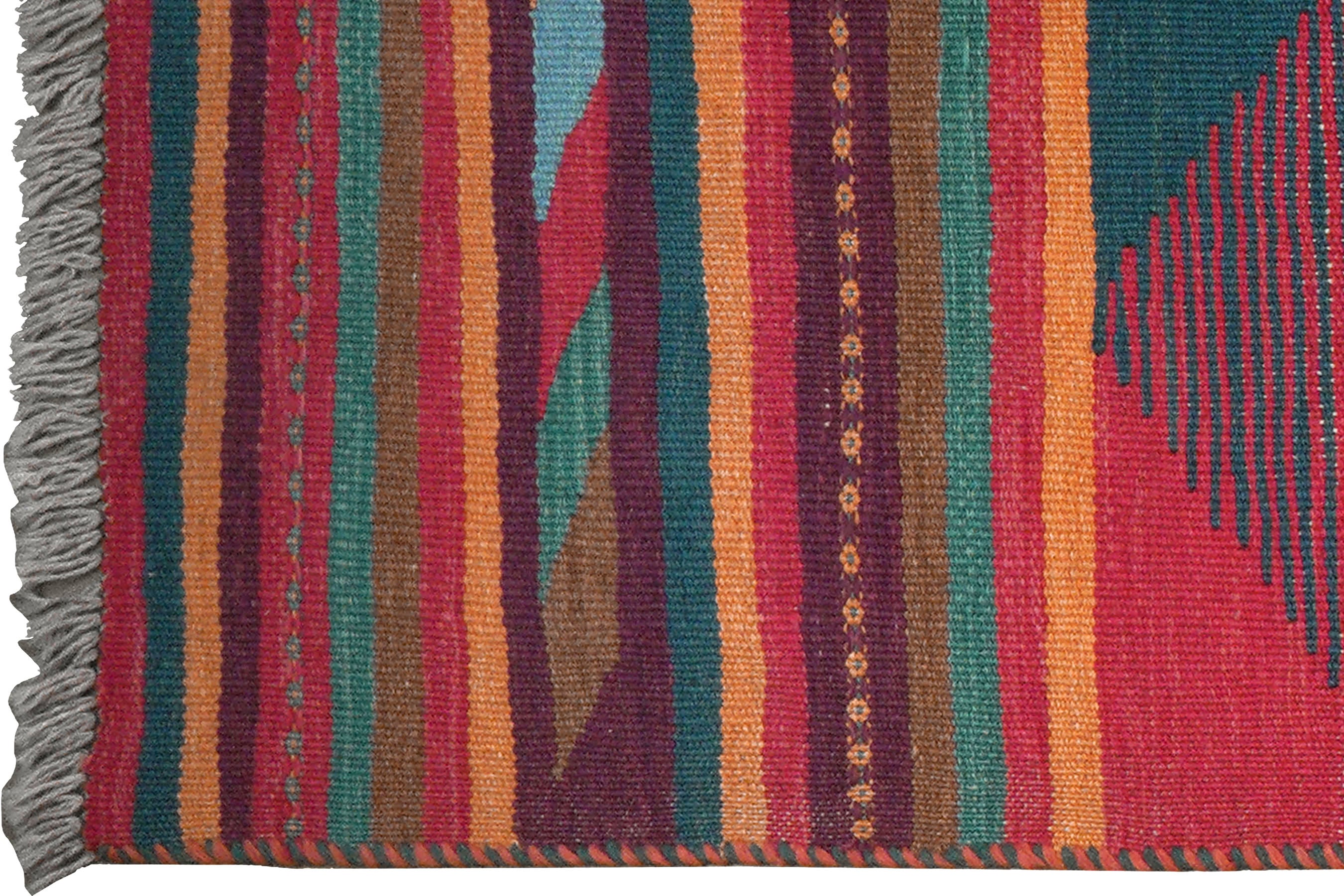Kilim Gashgai Teppich Rot Blau