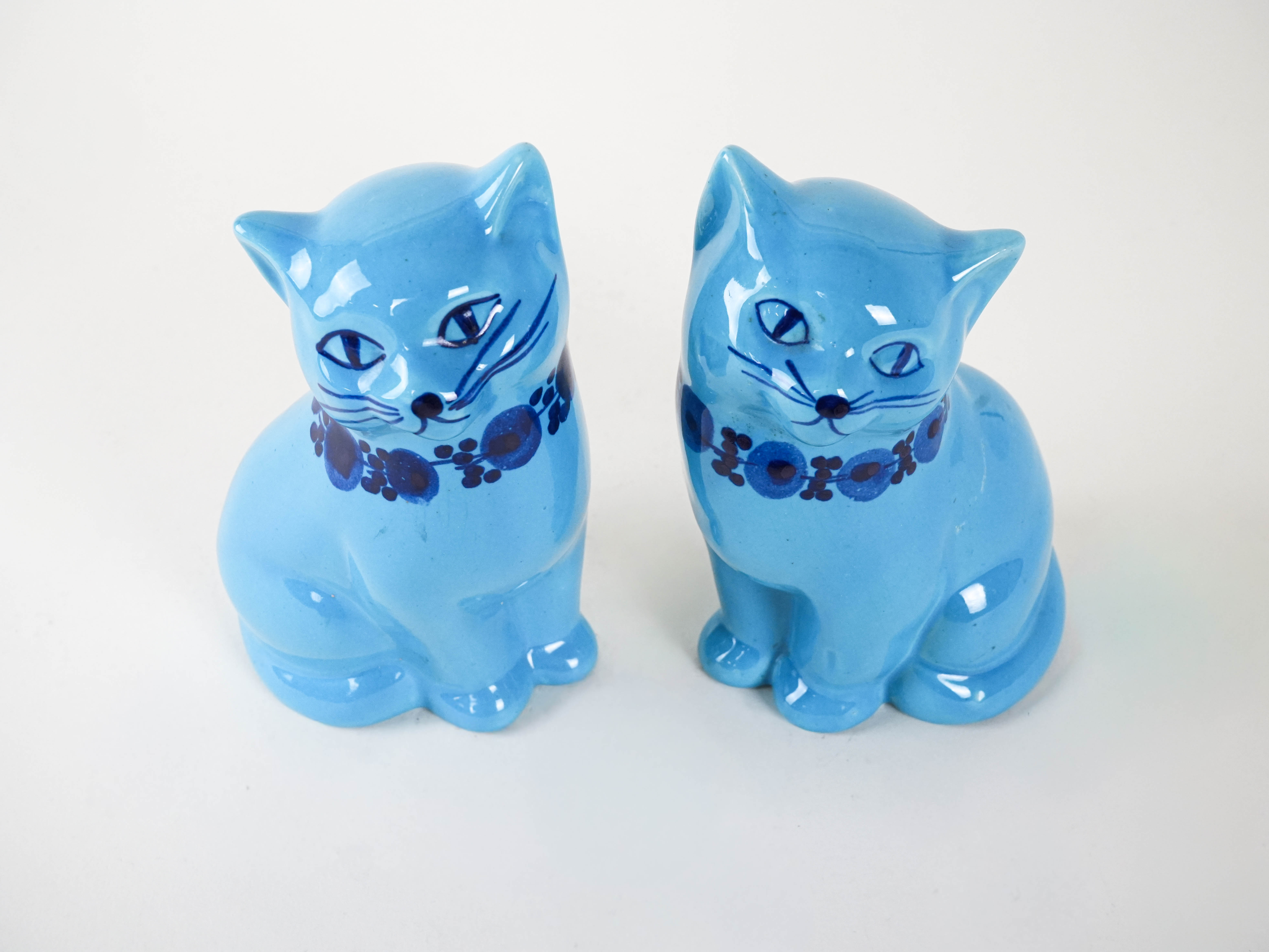 Keramik-Katzenfiguren 1970er Jahre Guldkroken