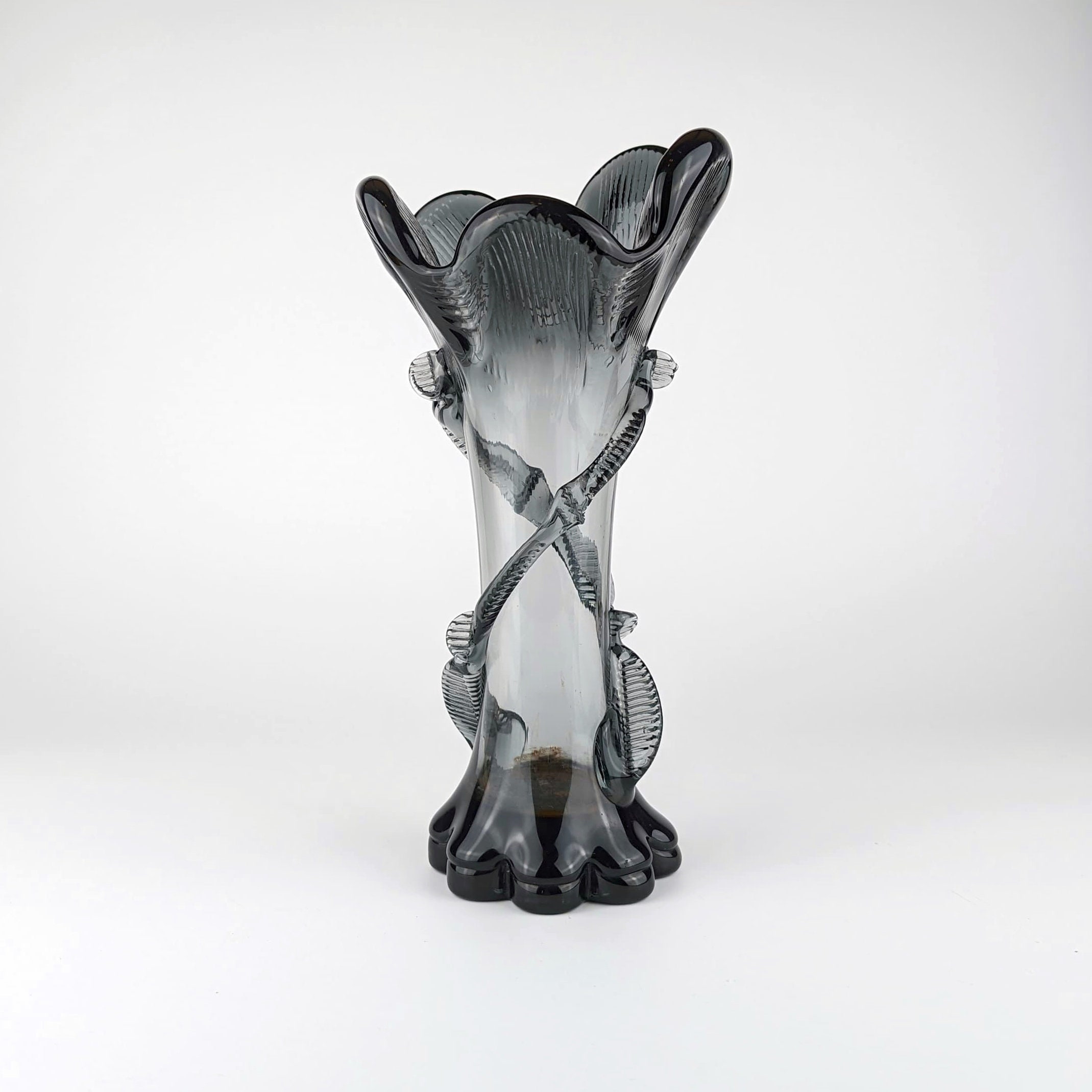 Vintage Jugendstil Vase Glas 1900er Jahre