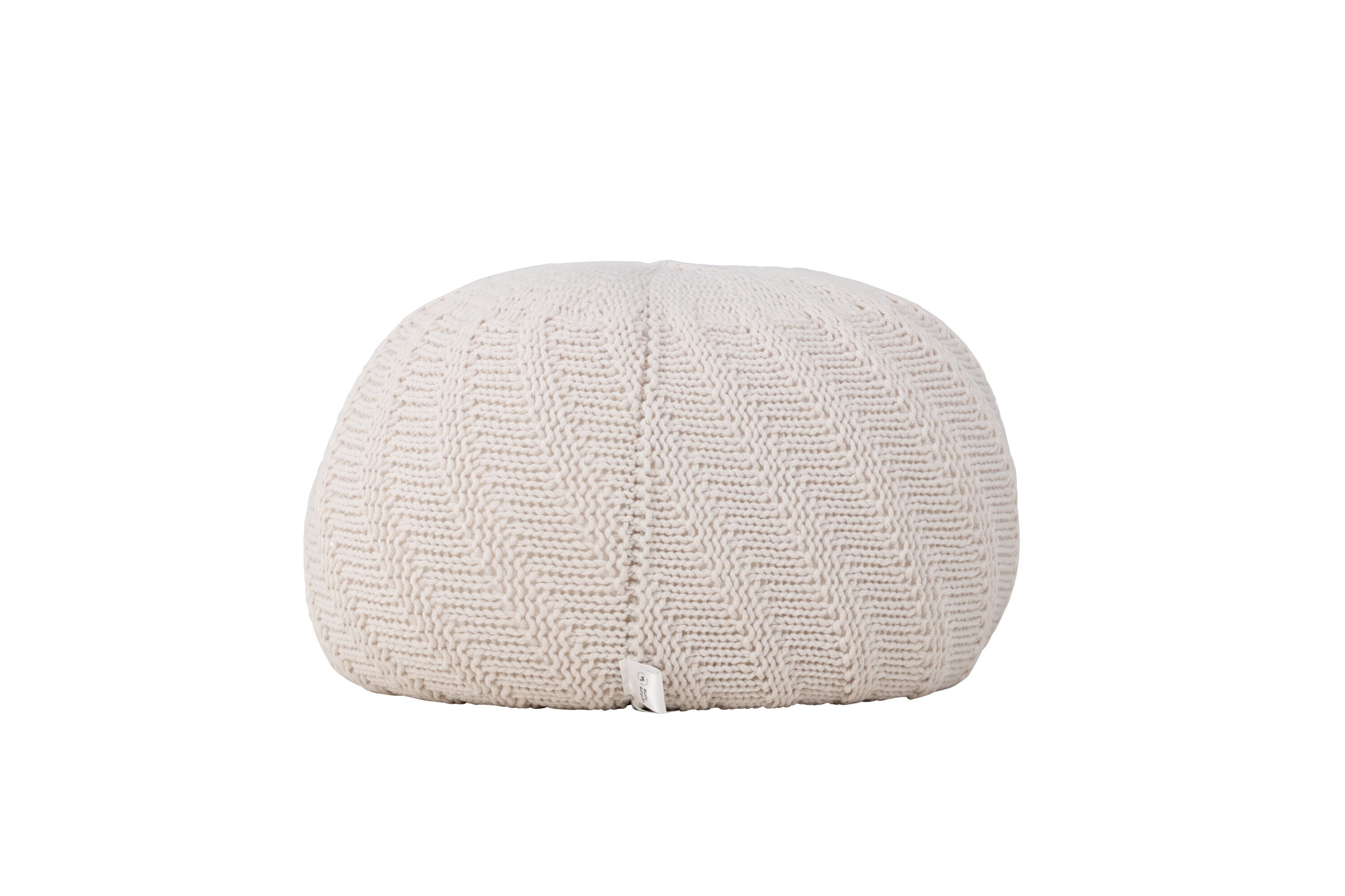 Ted Round Pouf Offwhite ⌀45cm