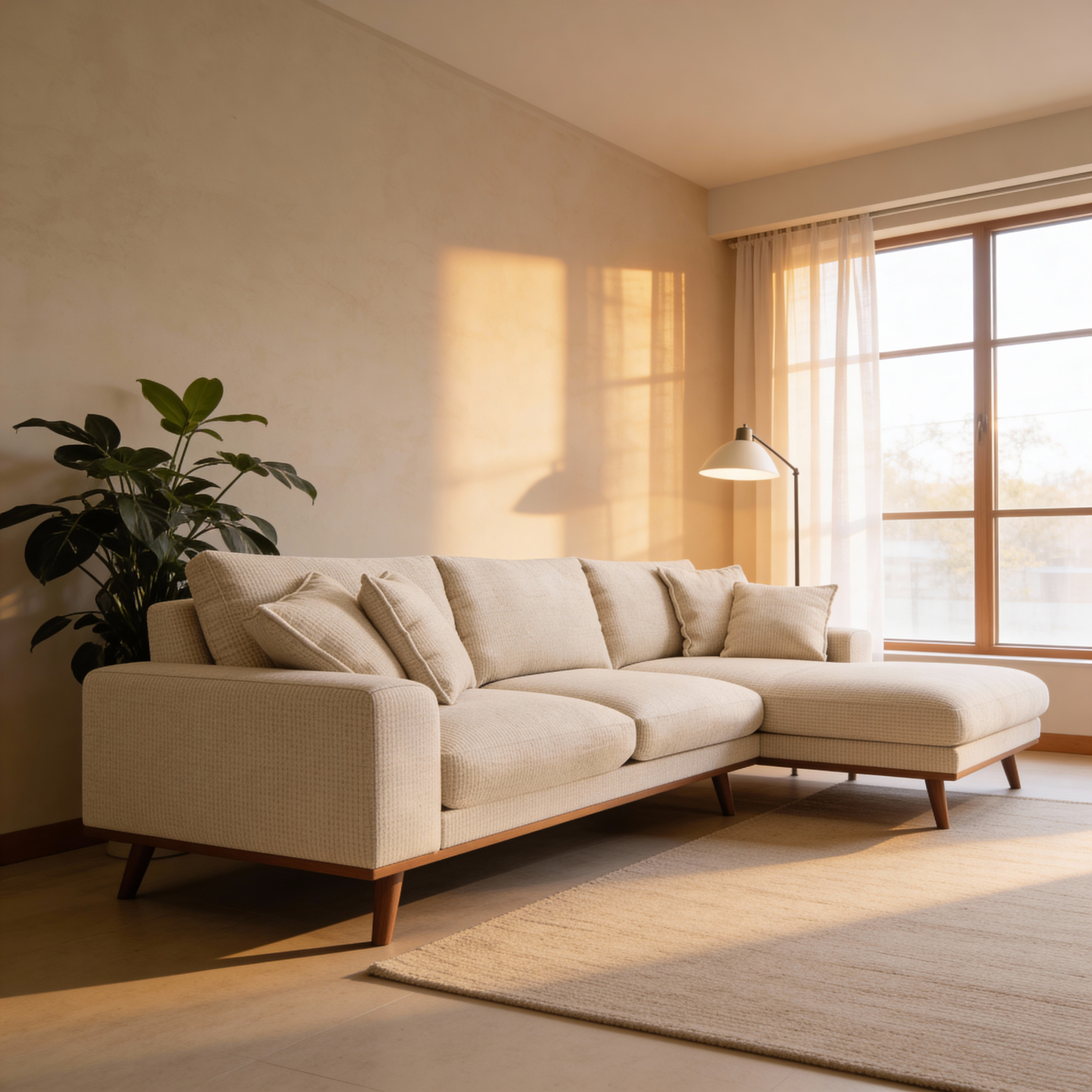 Ecksofa Harper 3-Sitzer Rechts Beige