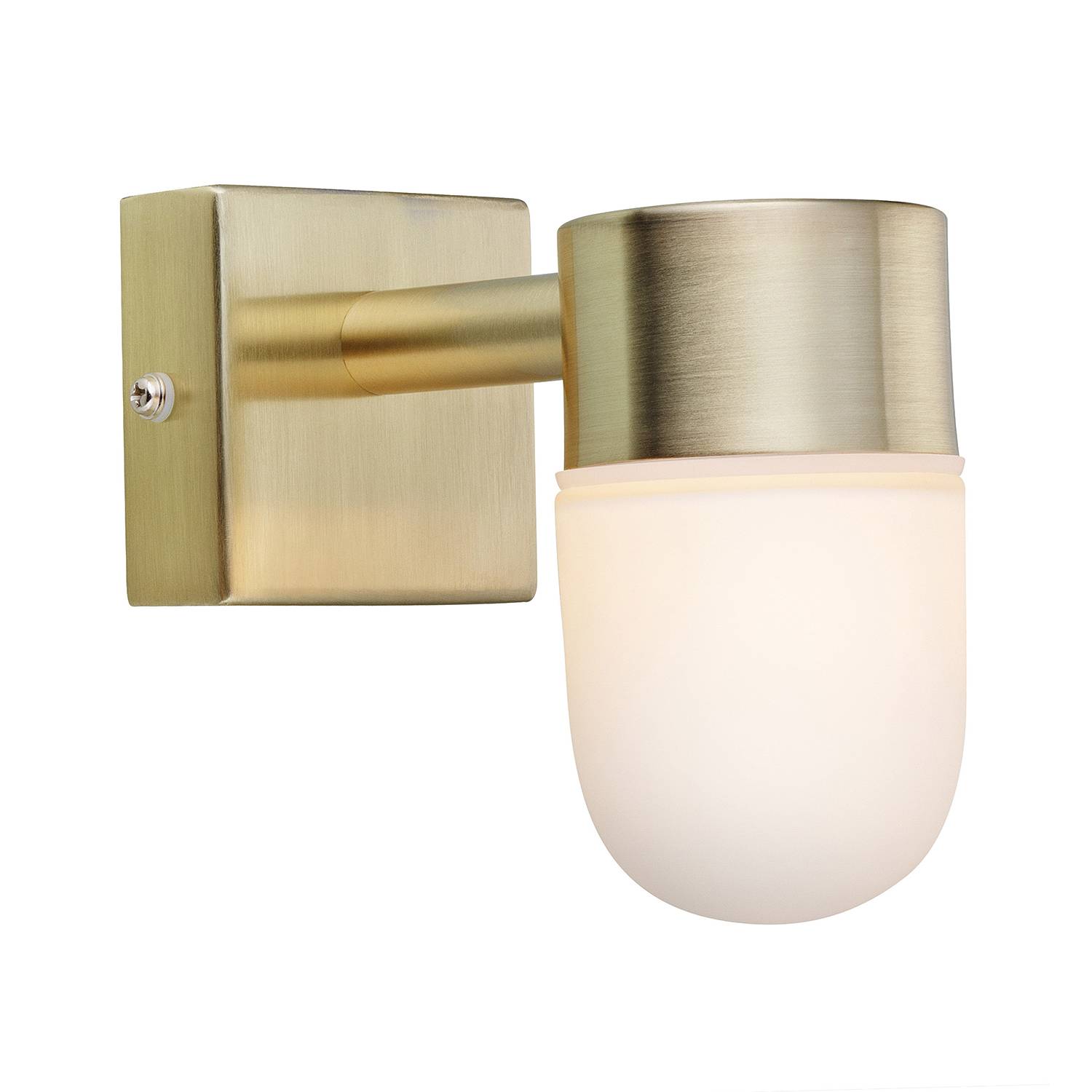 LED-Wandleuchte Menton Milchglas Gold