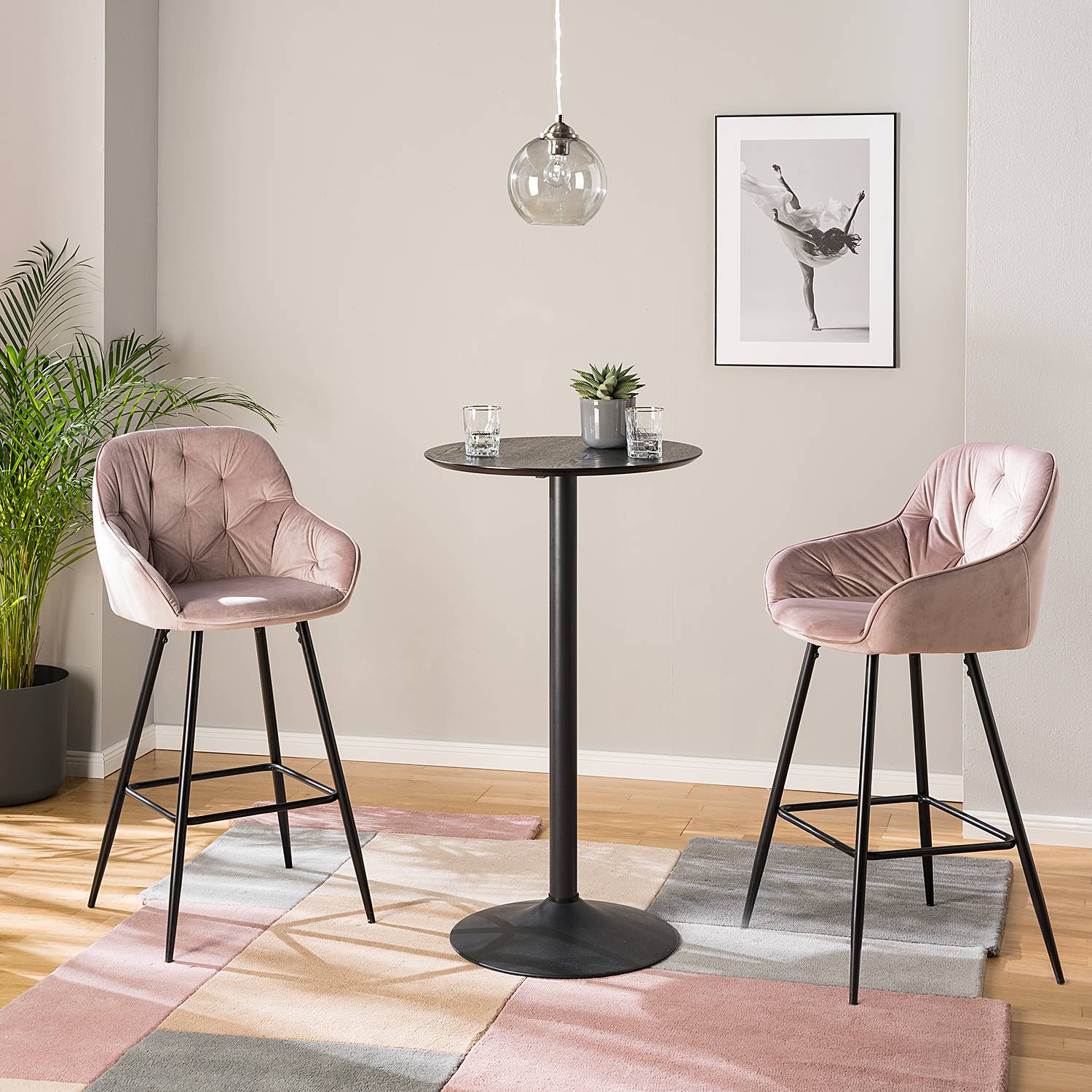 Tilden Barstuhl Altrosa