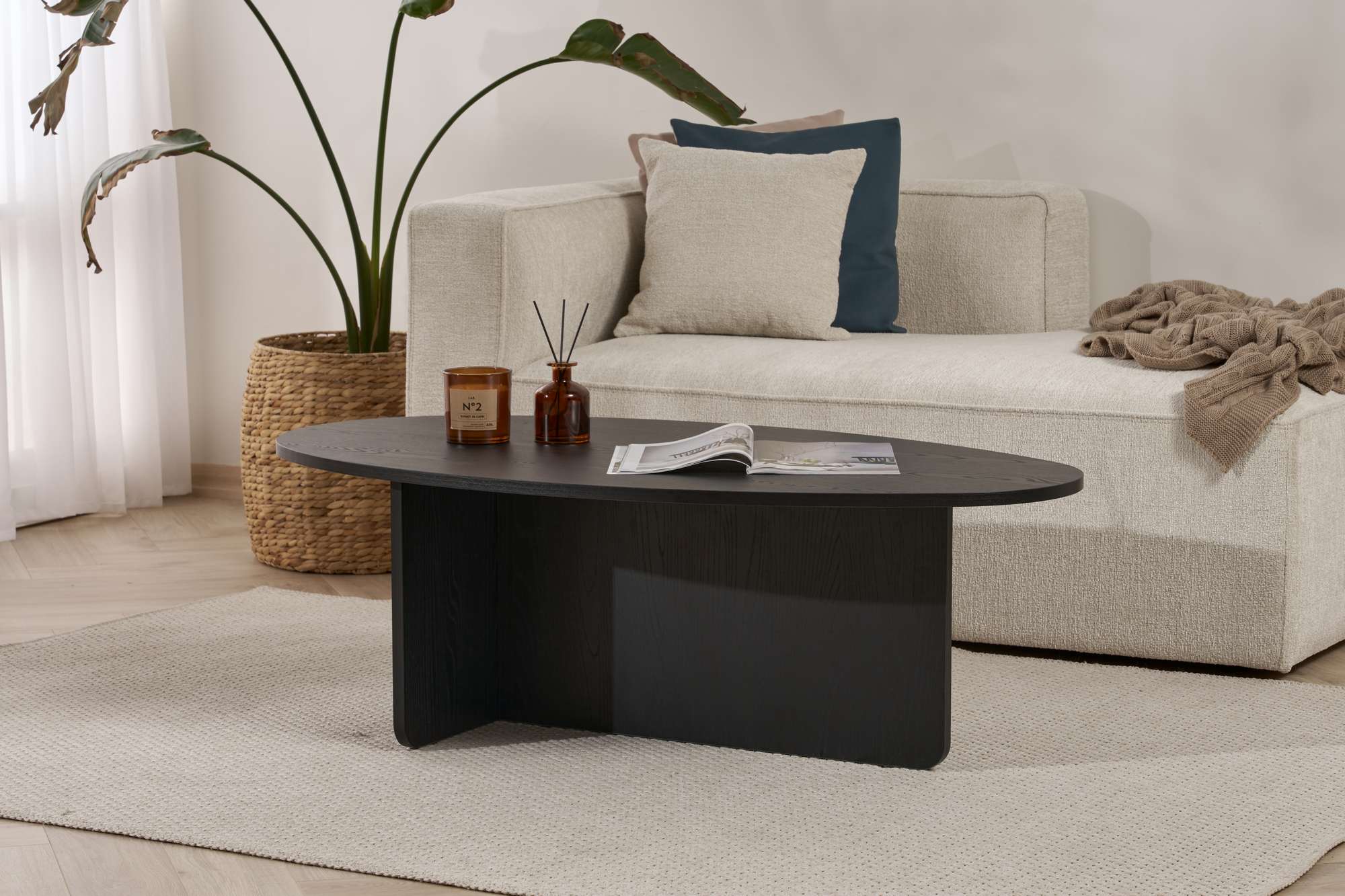 Orba Coffee Table Wood Black