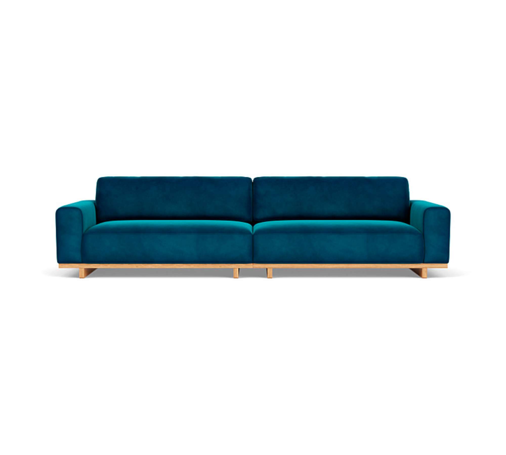 Aya Sofa 4-Sitzer Velour Lux Petrol