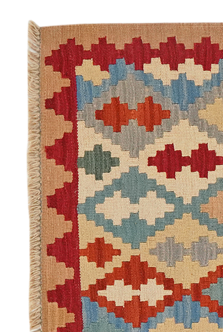 Kilim Gashgai Teppich Wolle Mehrfarbig