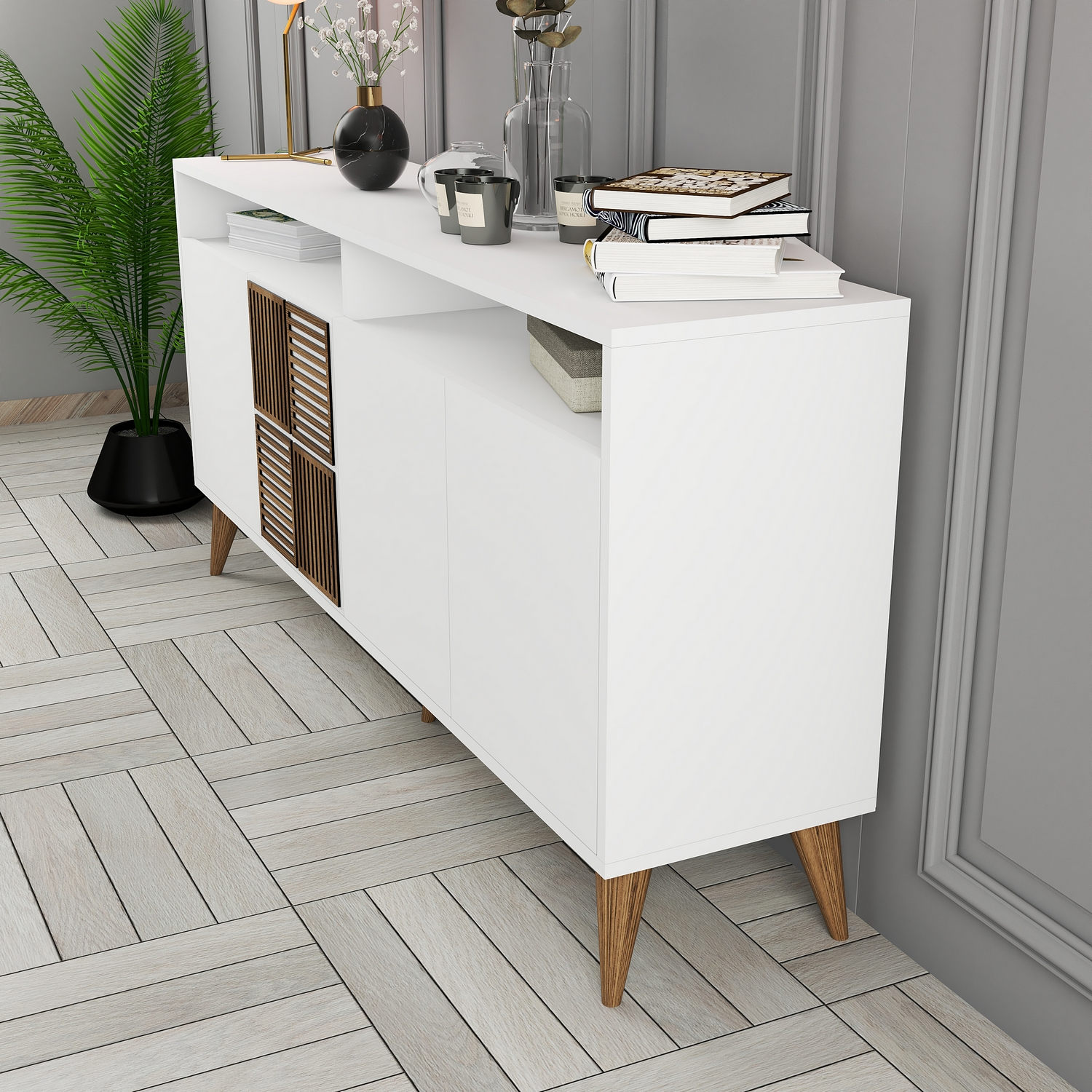 Milan Sideboard Bianco 160cm