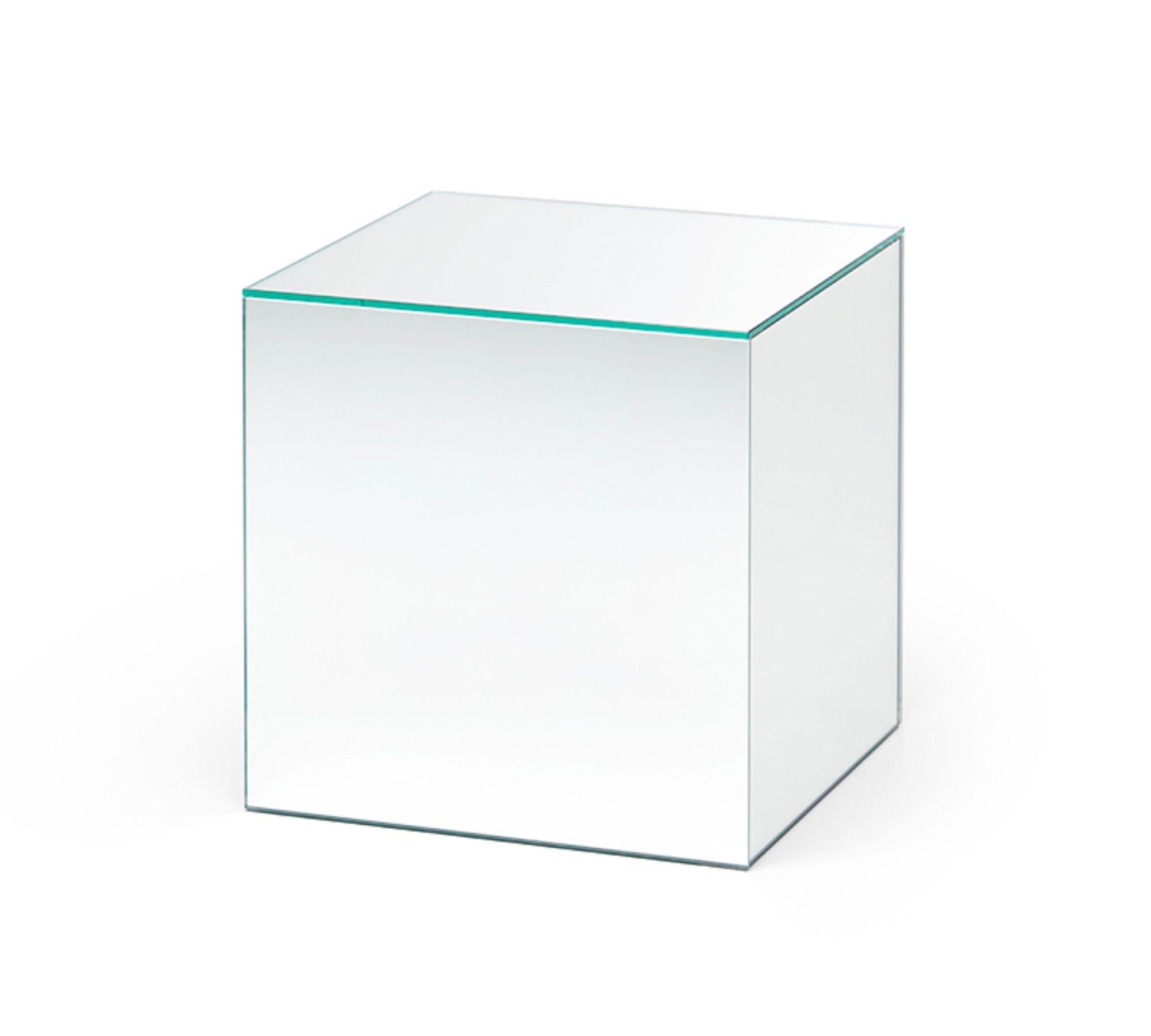 Tintin Beistelltisch Glas Silber