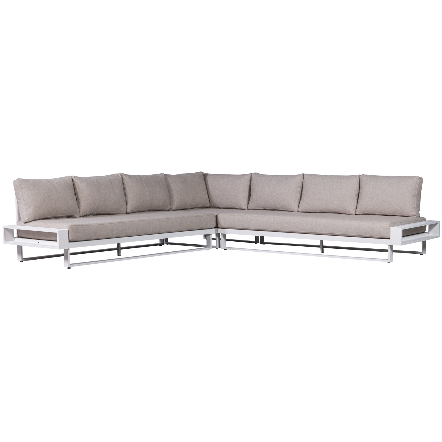 FLint Garten Ecksofa Aluminium Grau