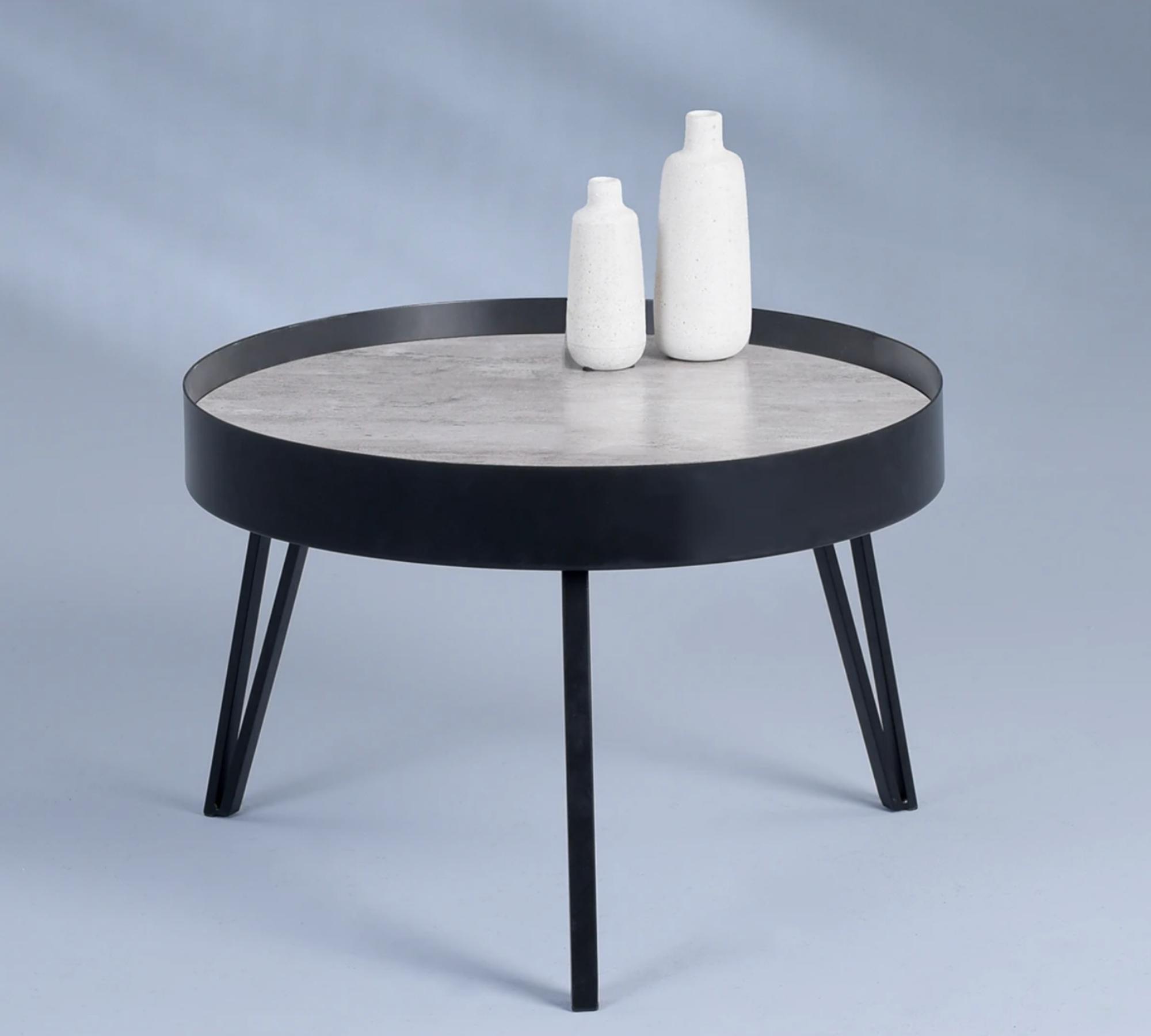 Couchtisch Beton Dekor Schwarz