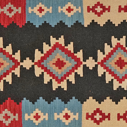 Kilim Gashgai Teppich Mehrfarbig