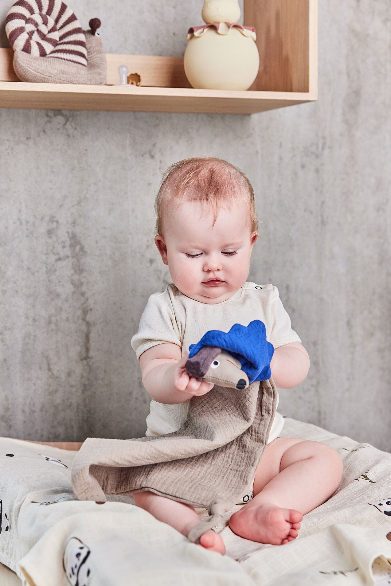 Hunsi Hund Schmusetuch Bio-Baumwolle Braun