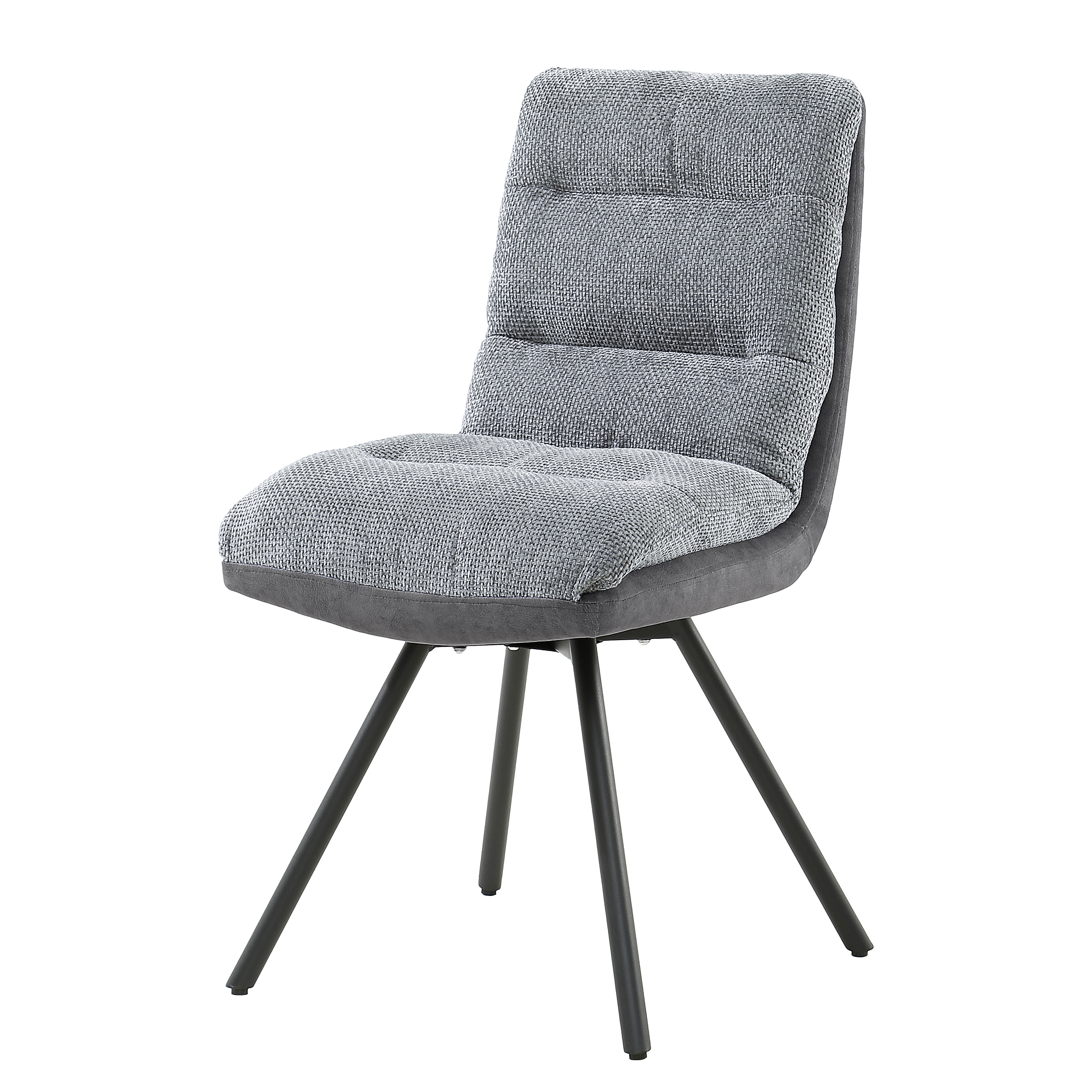 Etla Polsterstuhl 2er-Set Grau