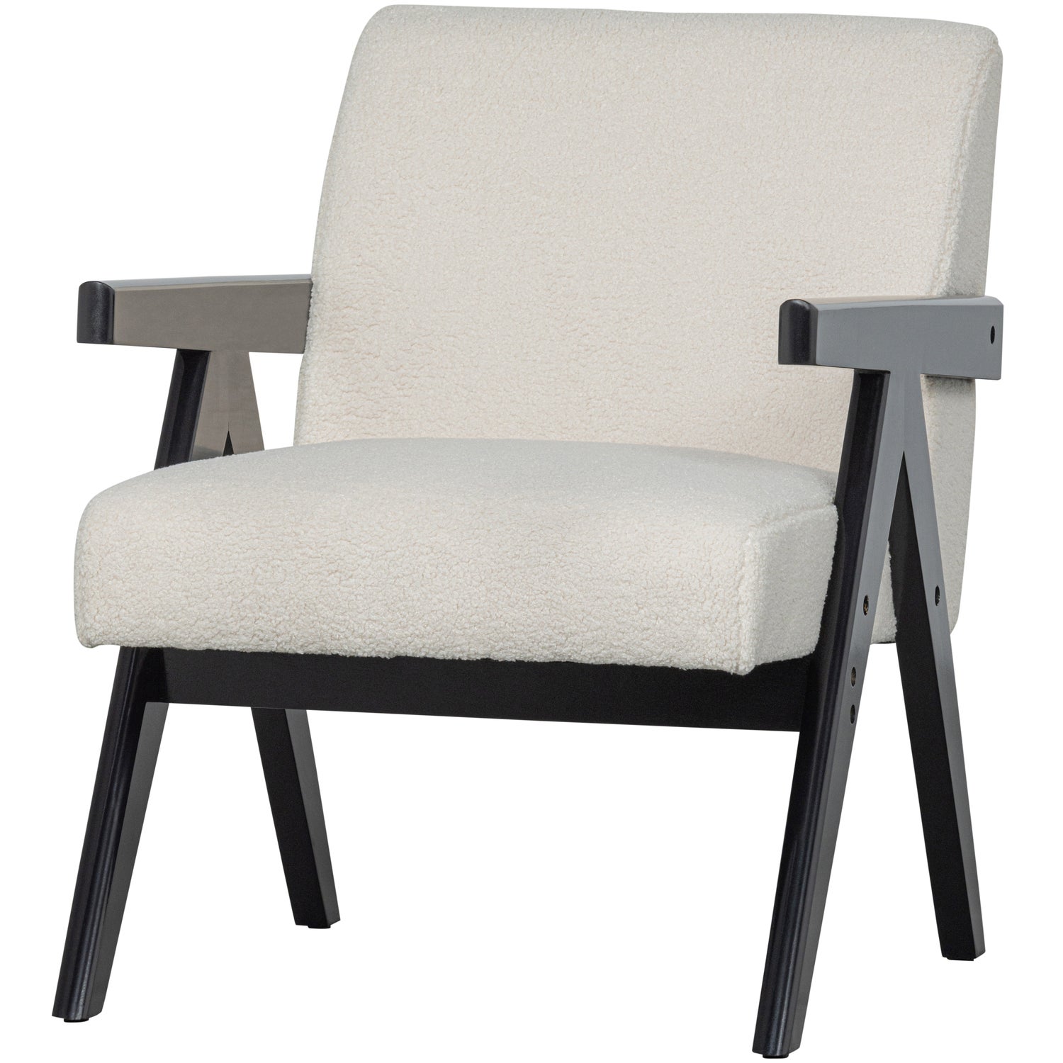 Lowie Sessel Creme Schwarz