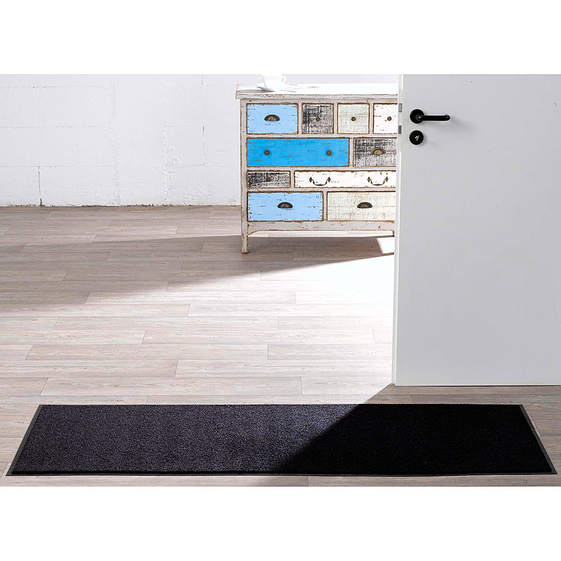 Dirt-trapping doormat Wash & Clean Black 40 x 60 cm