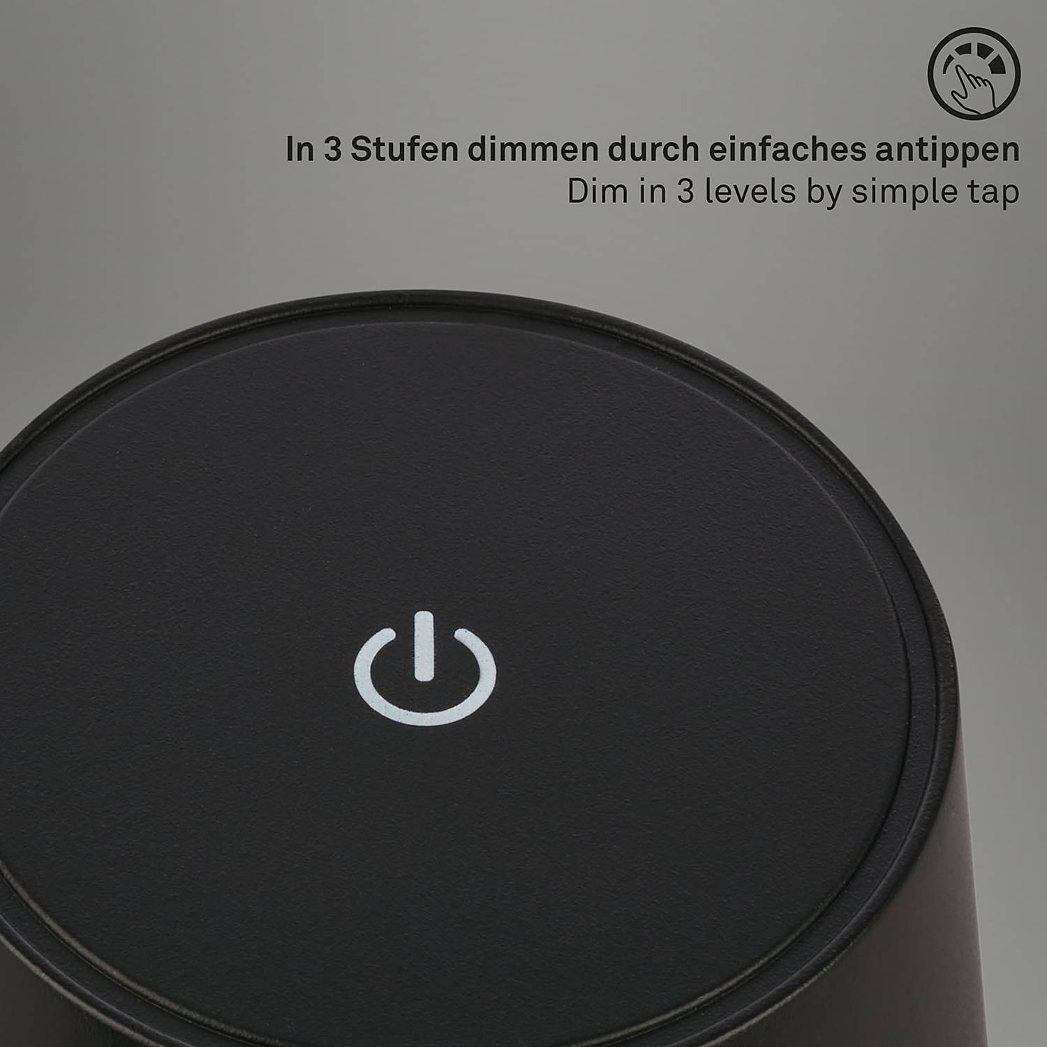 Lohela Tischleuchte Polyethylen Schwarz
