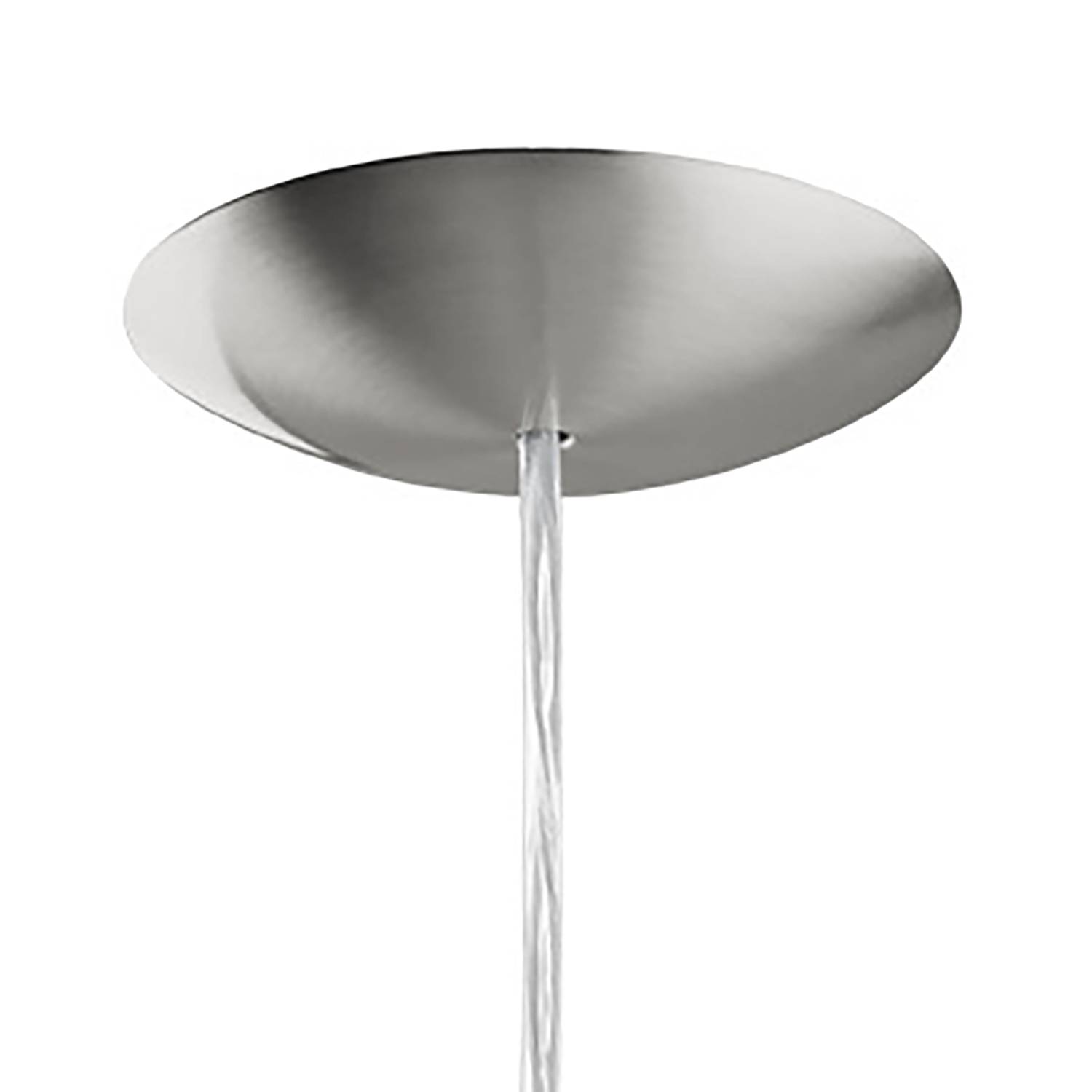 Pendant lamp Brenda I Glass Steel 1-bulb Silver