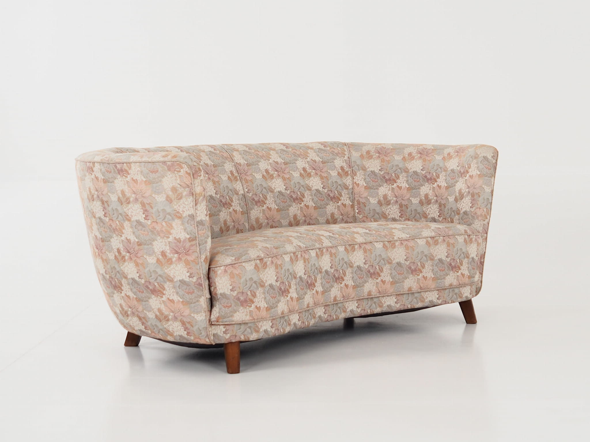 Vintage Sofa Beechwood Textile Multicolored 1970s