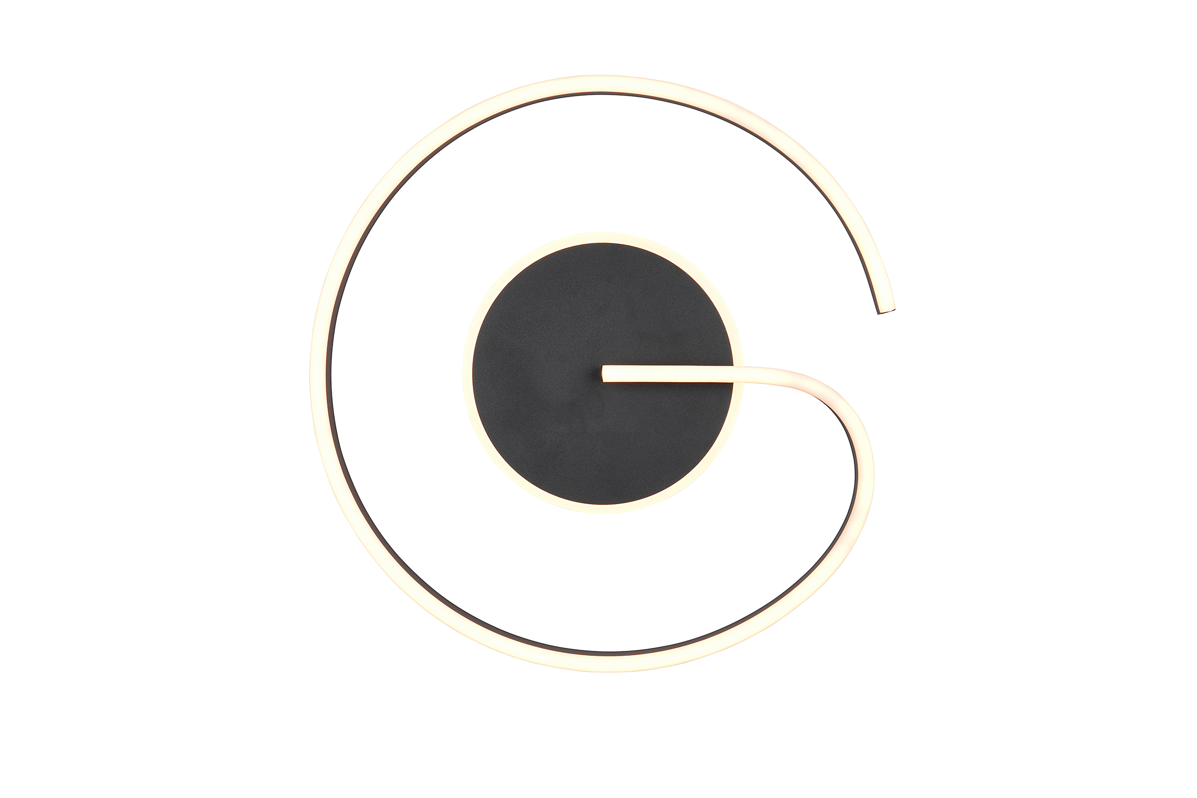 LECalle D-Deckenleuchte 1-Flammig Silikon Eisen Schwarz